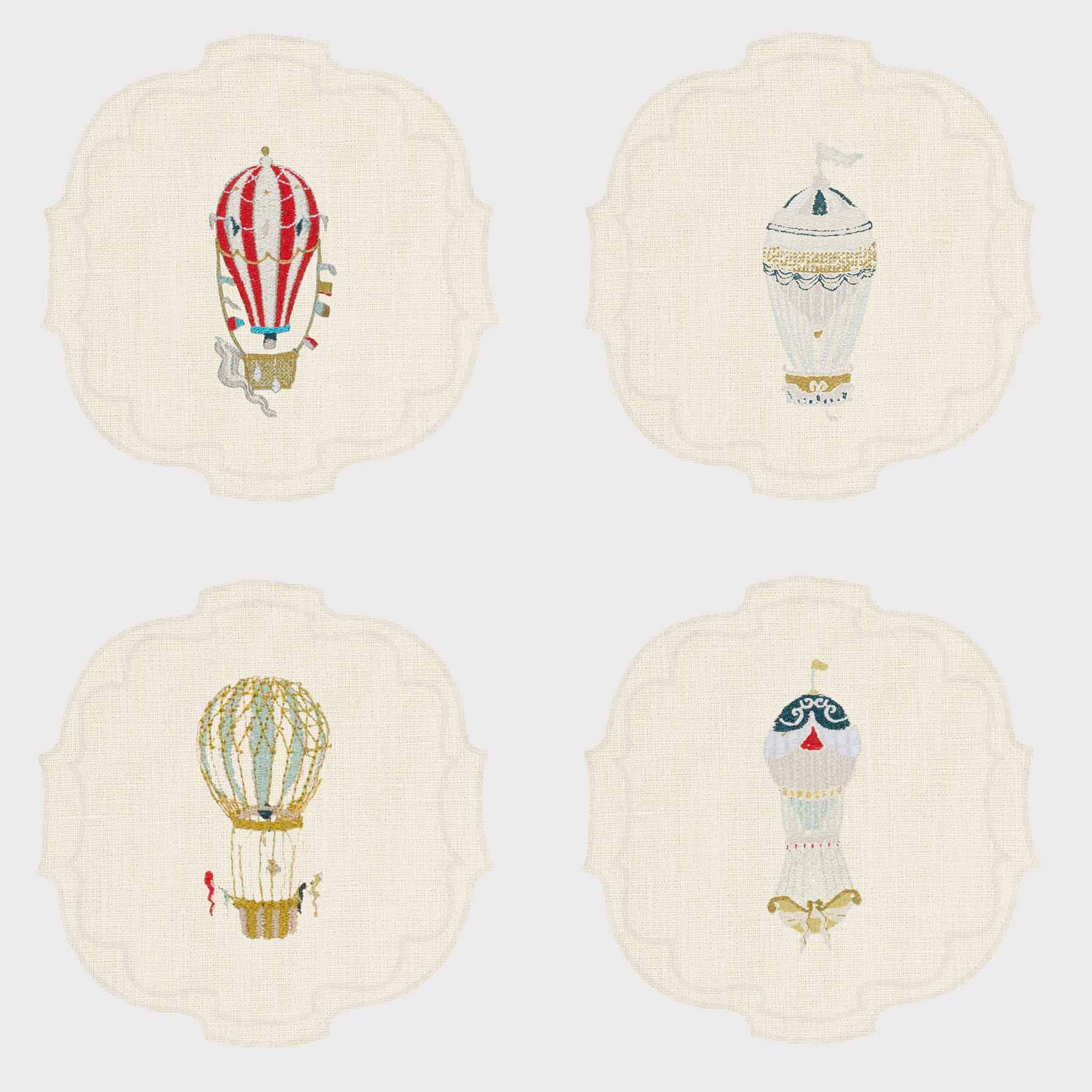 Hot Air Balloon Quadro Coaster (Set of 4)