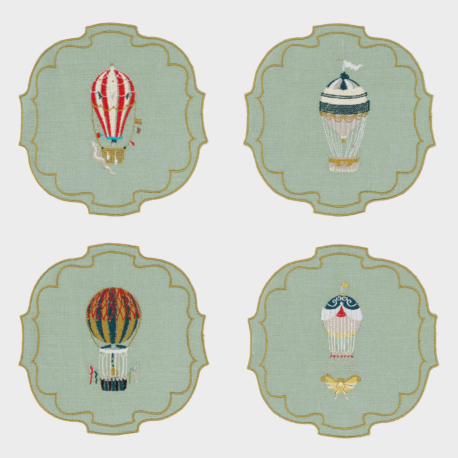 Hot Air Balloon Quadro Coaster (Set of 4)