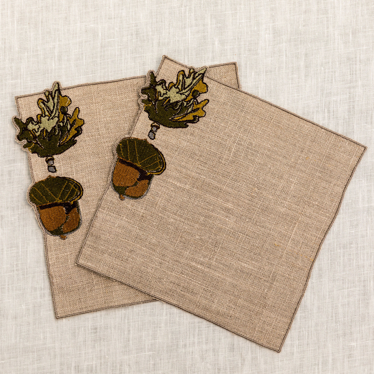 Oak & Acorn Quadro Cocktail Napkin (Set of 2)