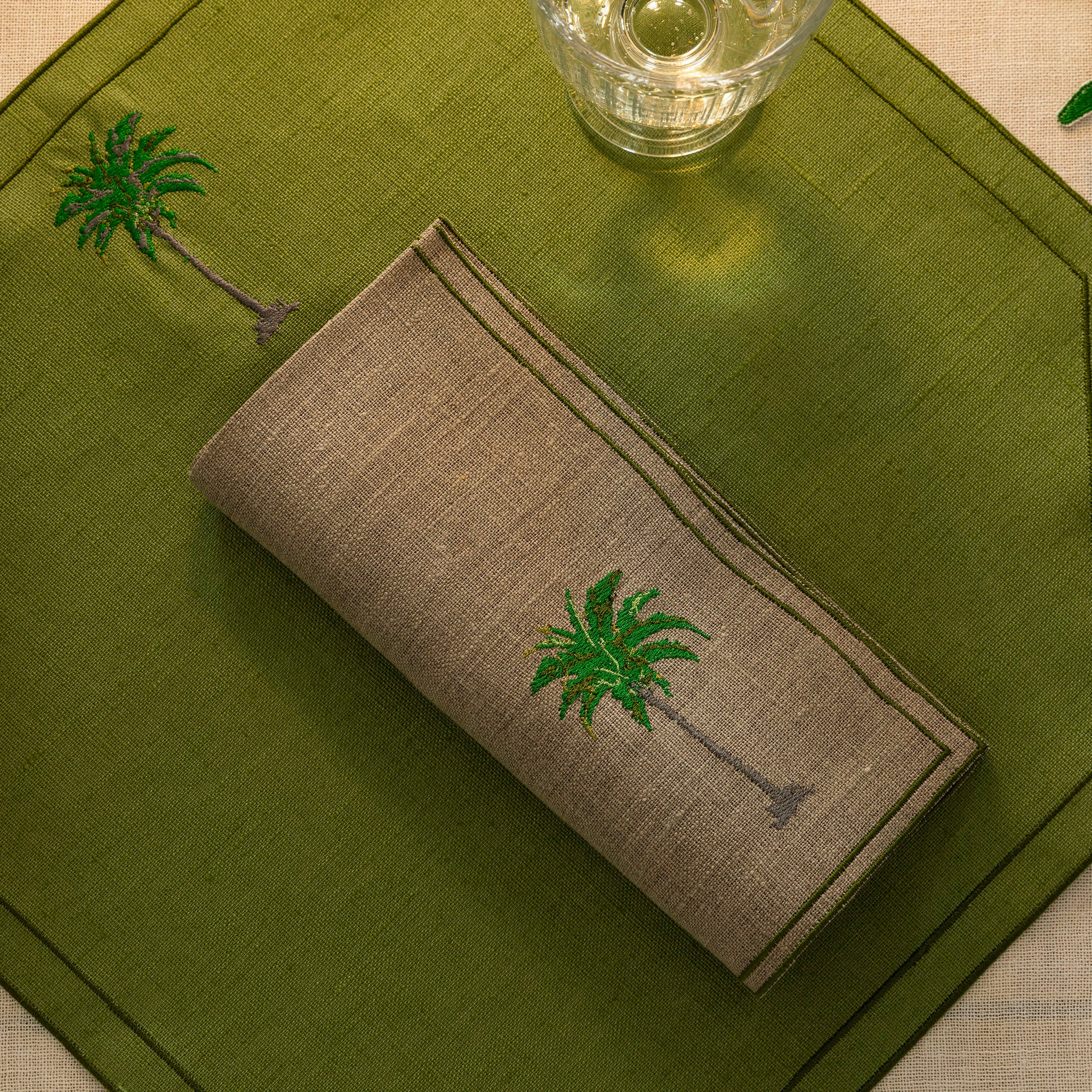 Palm Doppio Quadro Napkin