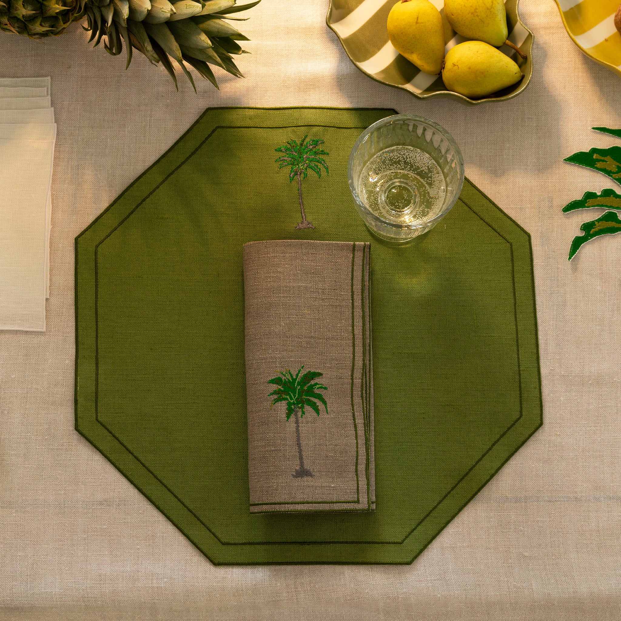 Palm Doppio Quadro Napkin