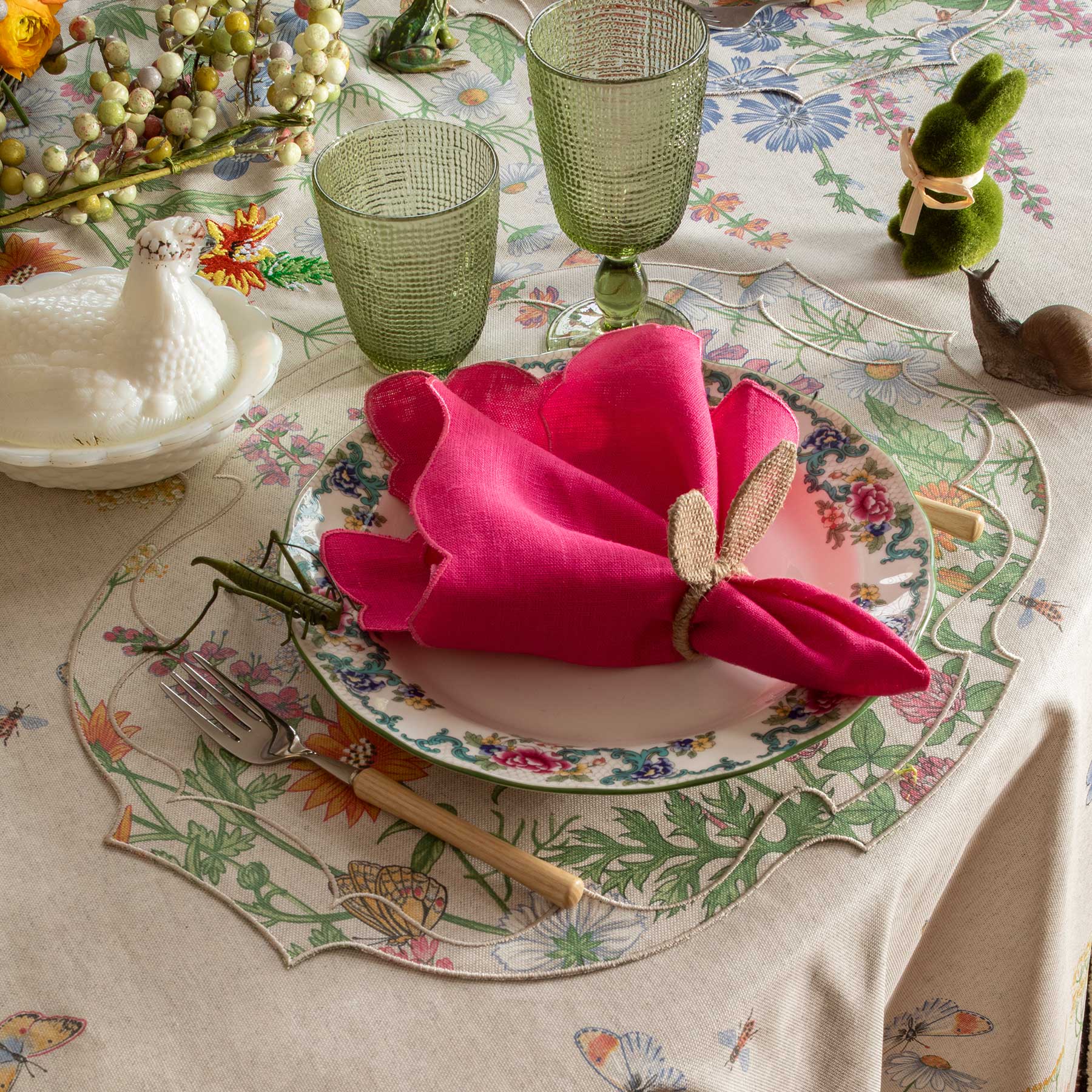 Tovaglietta Parentesi Oval Blooming Flowers