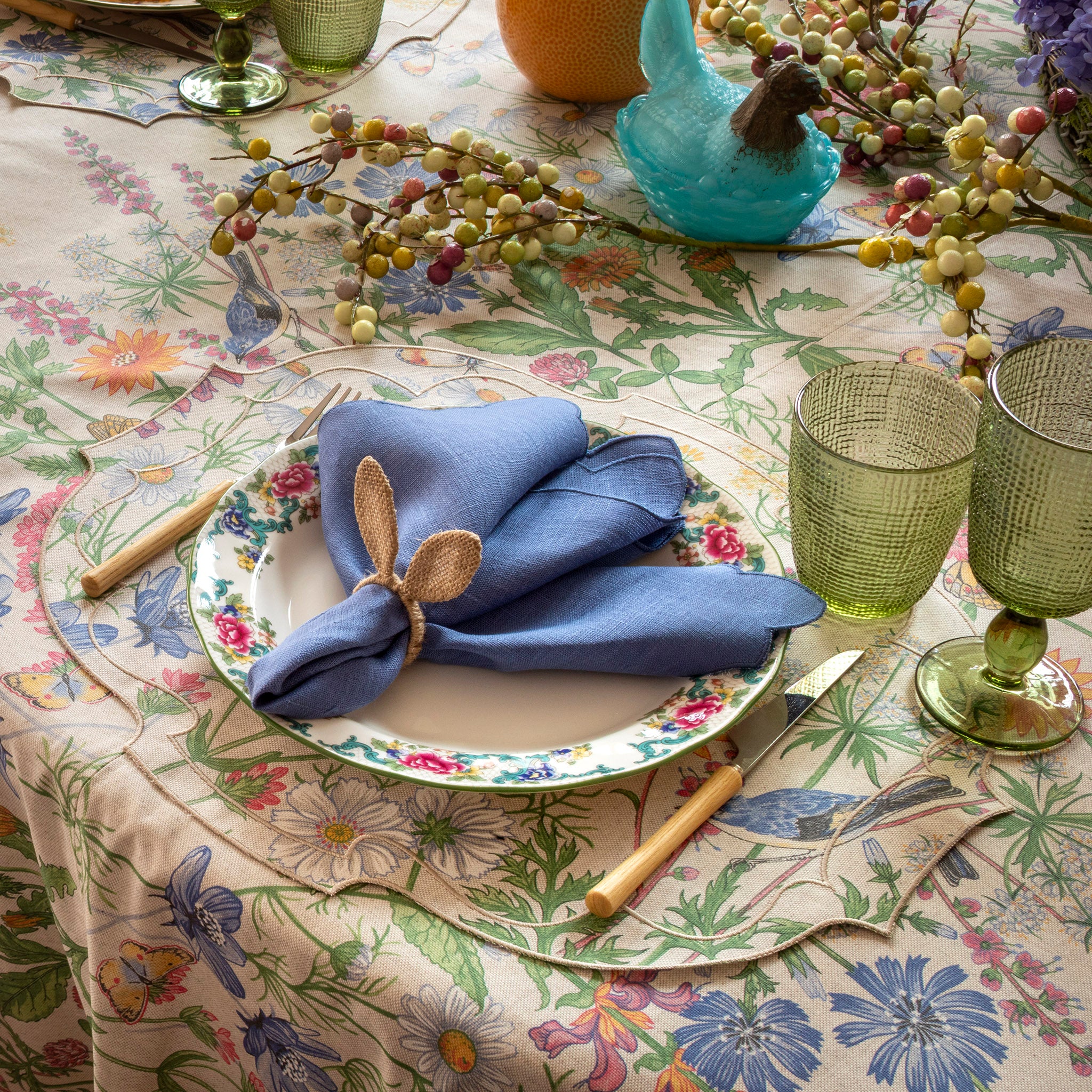 Blooming Flowers Parentesi Oval Placemat