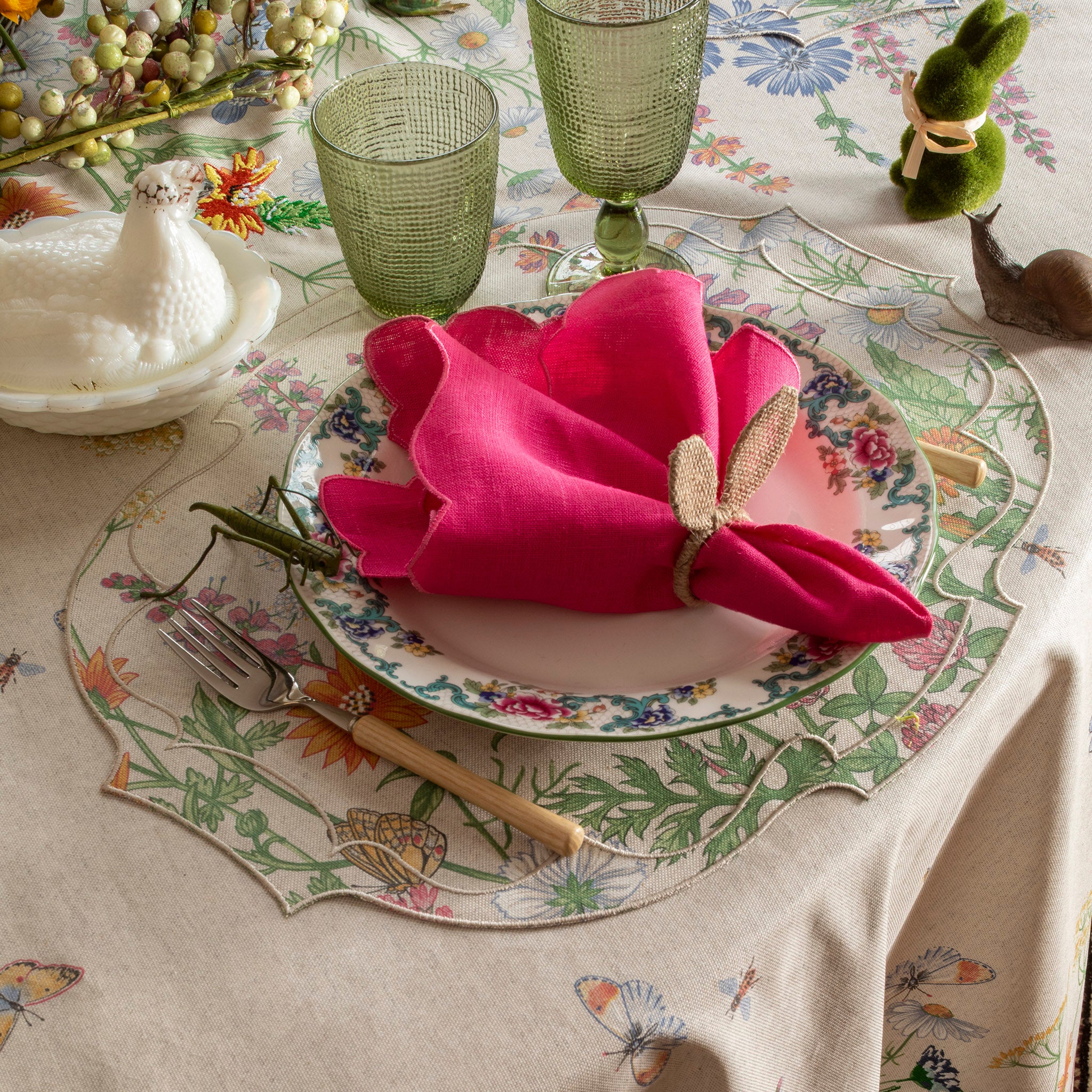 Blooming Flowers Parentesi Oval Placemat