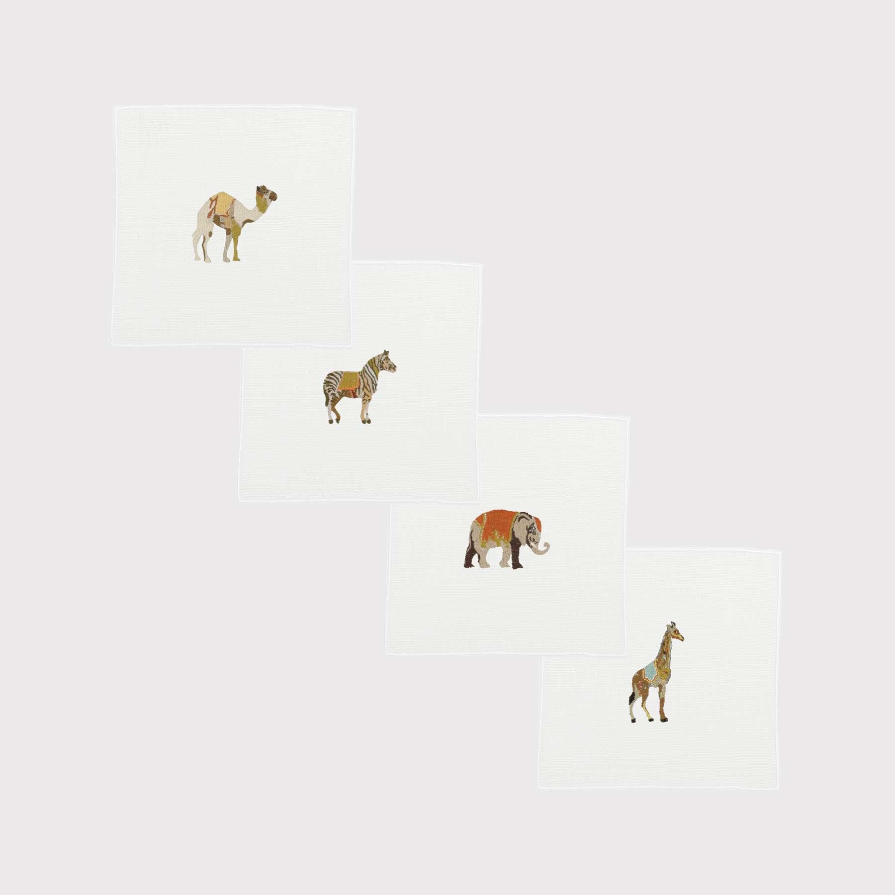 Sottobicchieri Quadro Folk Animals (set da 4)