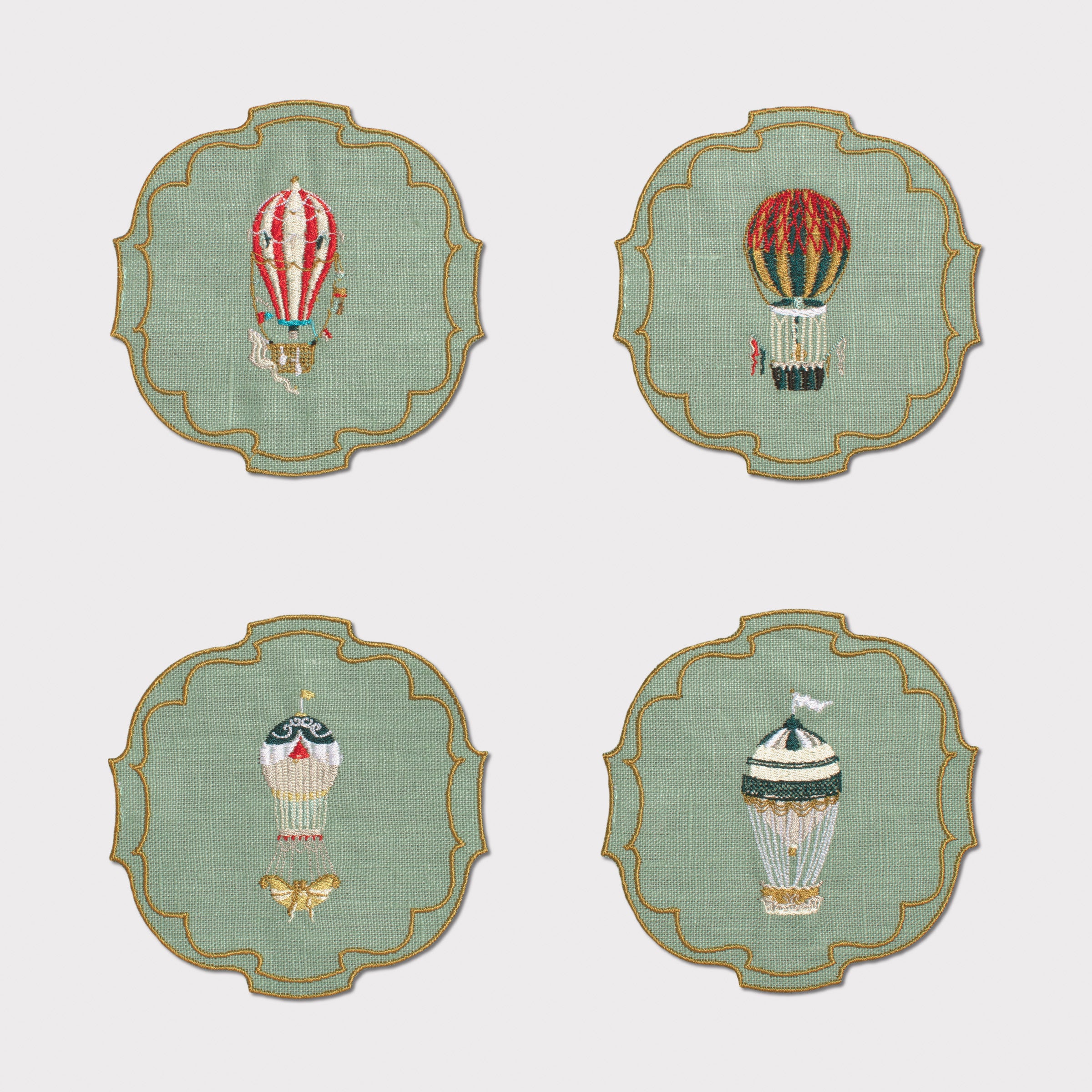 Up In The Air Parentesi Oval Coaster (Set of 4)