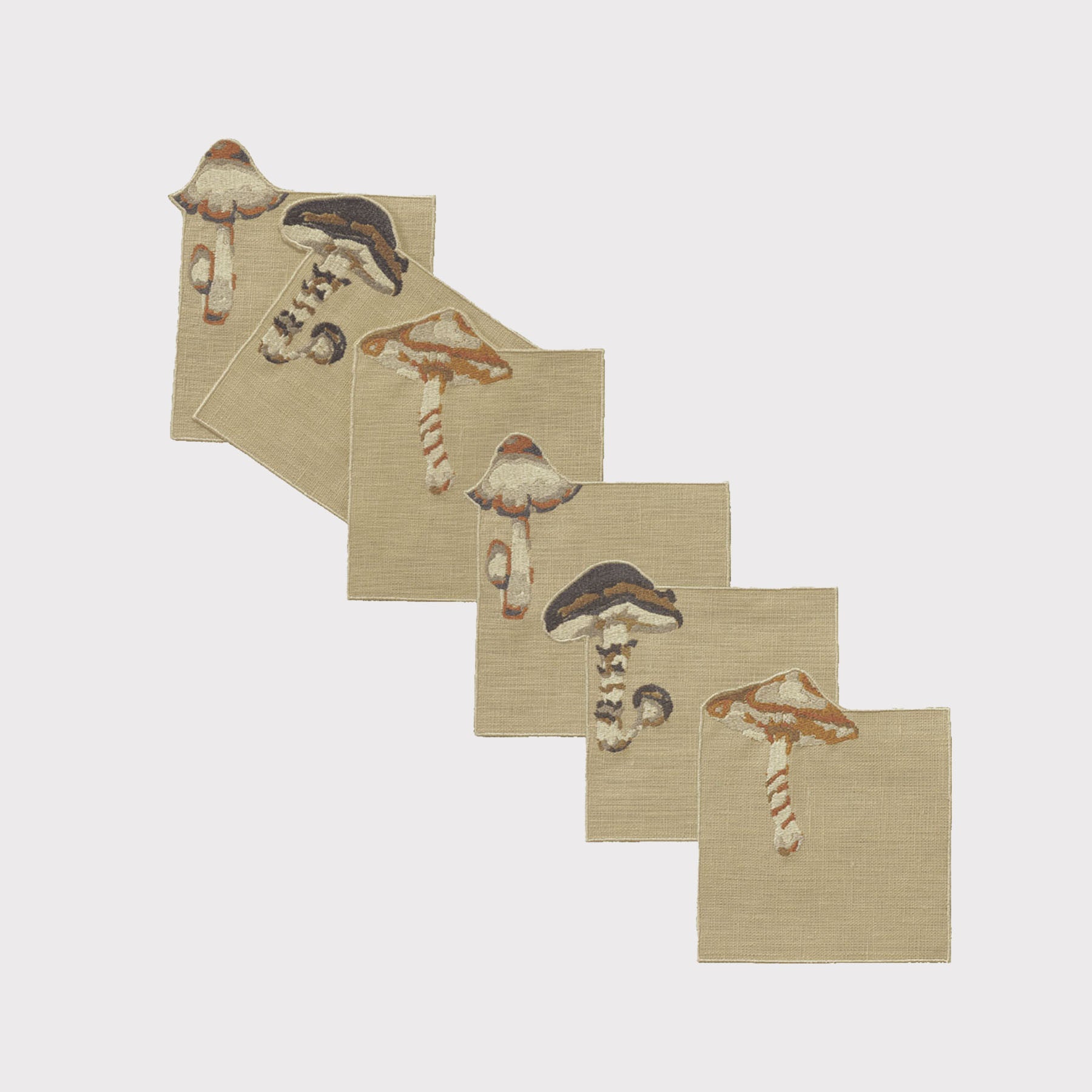 Wild Mushrooms Quadro Coaster (Set of 6)