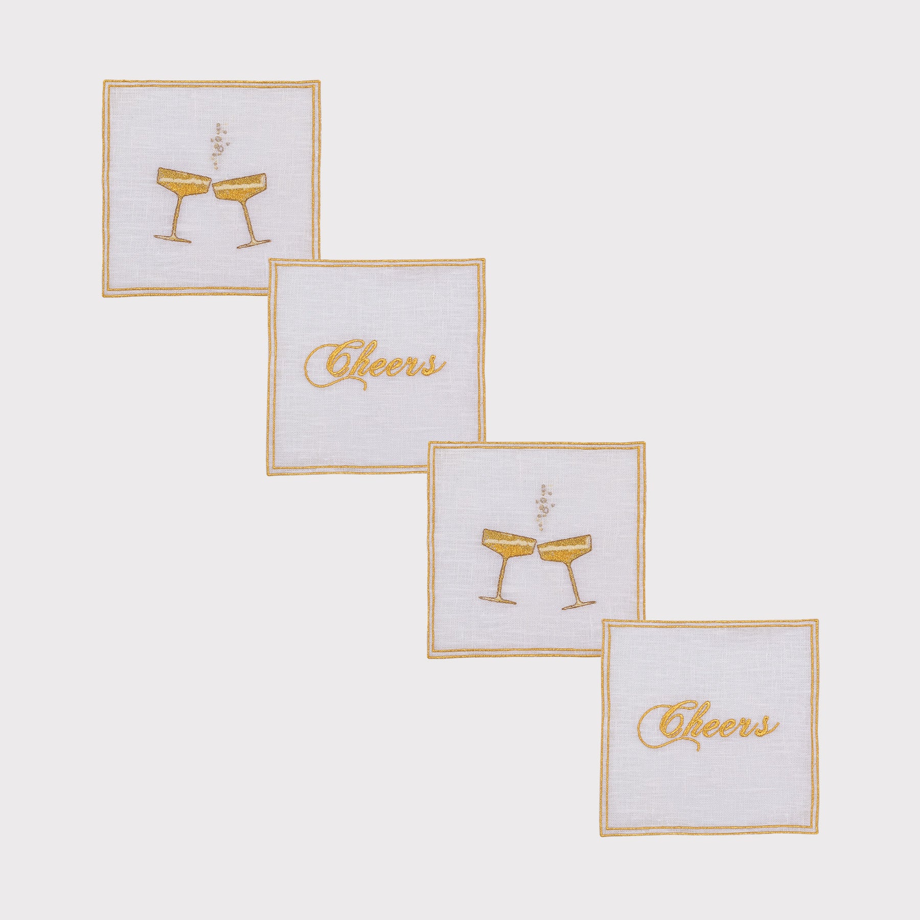 Cheers Doppio Quadro Cocktail Napkin (Set of 4)