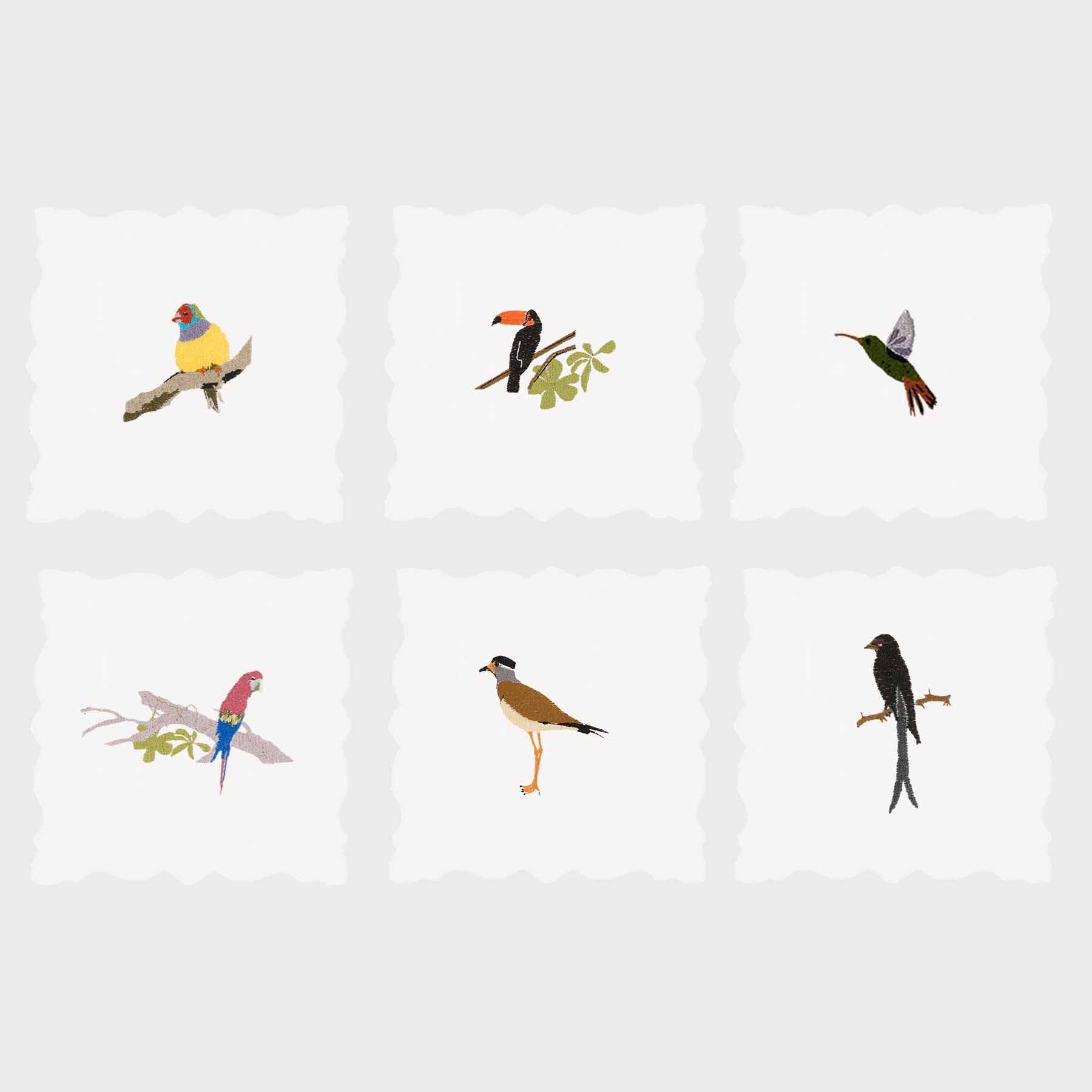 Birds Angelina Cocktail Napkin (Set of 6)