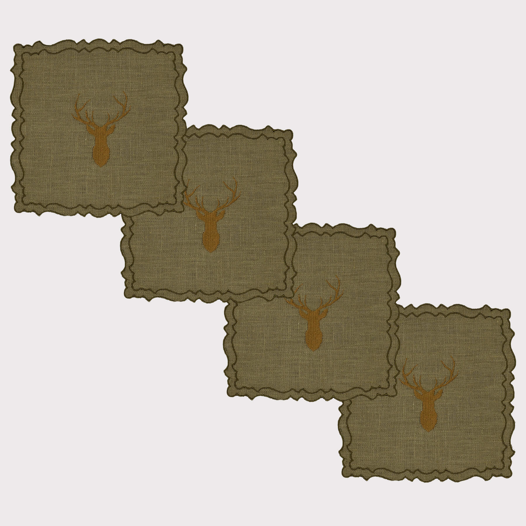 Mountain Deer Cake Coaster (Set of 4)