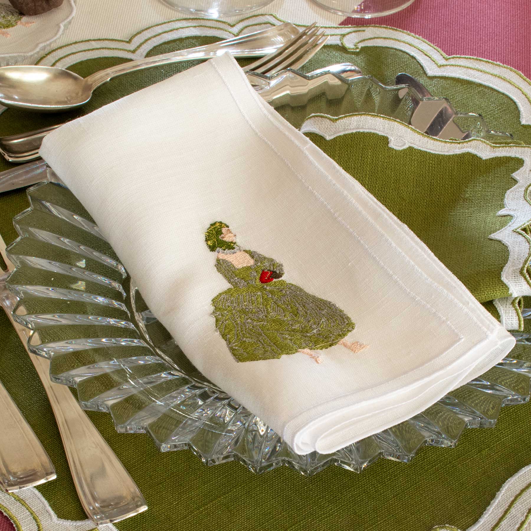 Tovagliolo Doppio Quadro Colombina