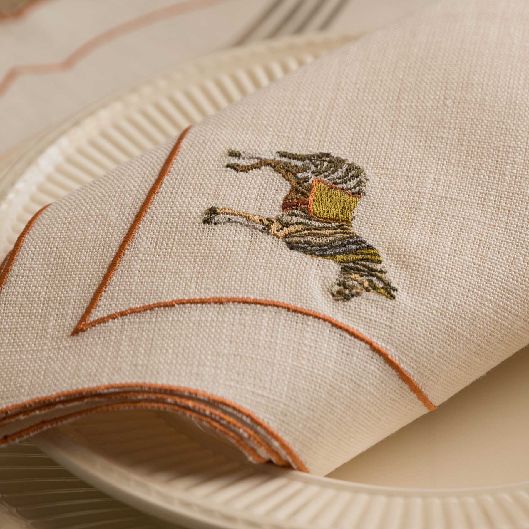 Tovagliolo Parentesi Rectangular Folk Zebra