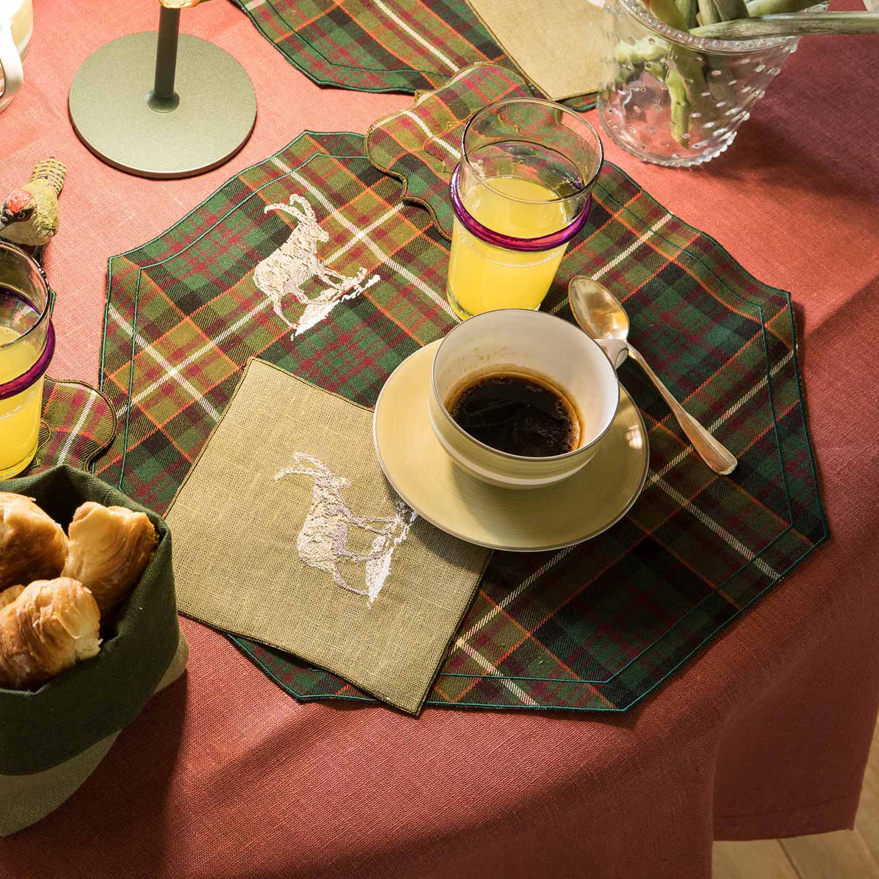 Patterns Mountain Ibex Octagon Placemat (Set of 2)