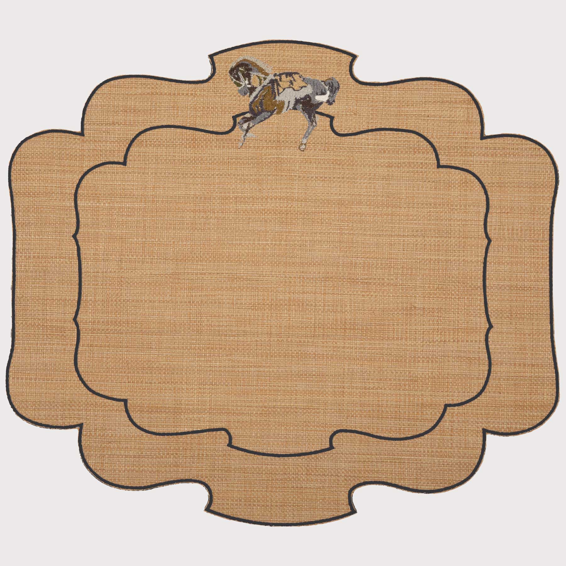 Tovaglietta Parentesi 800 Folk Horse in Rafia