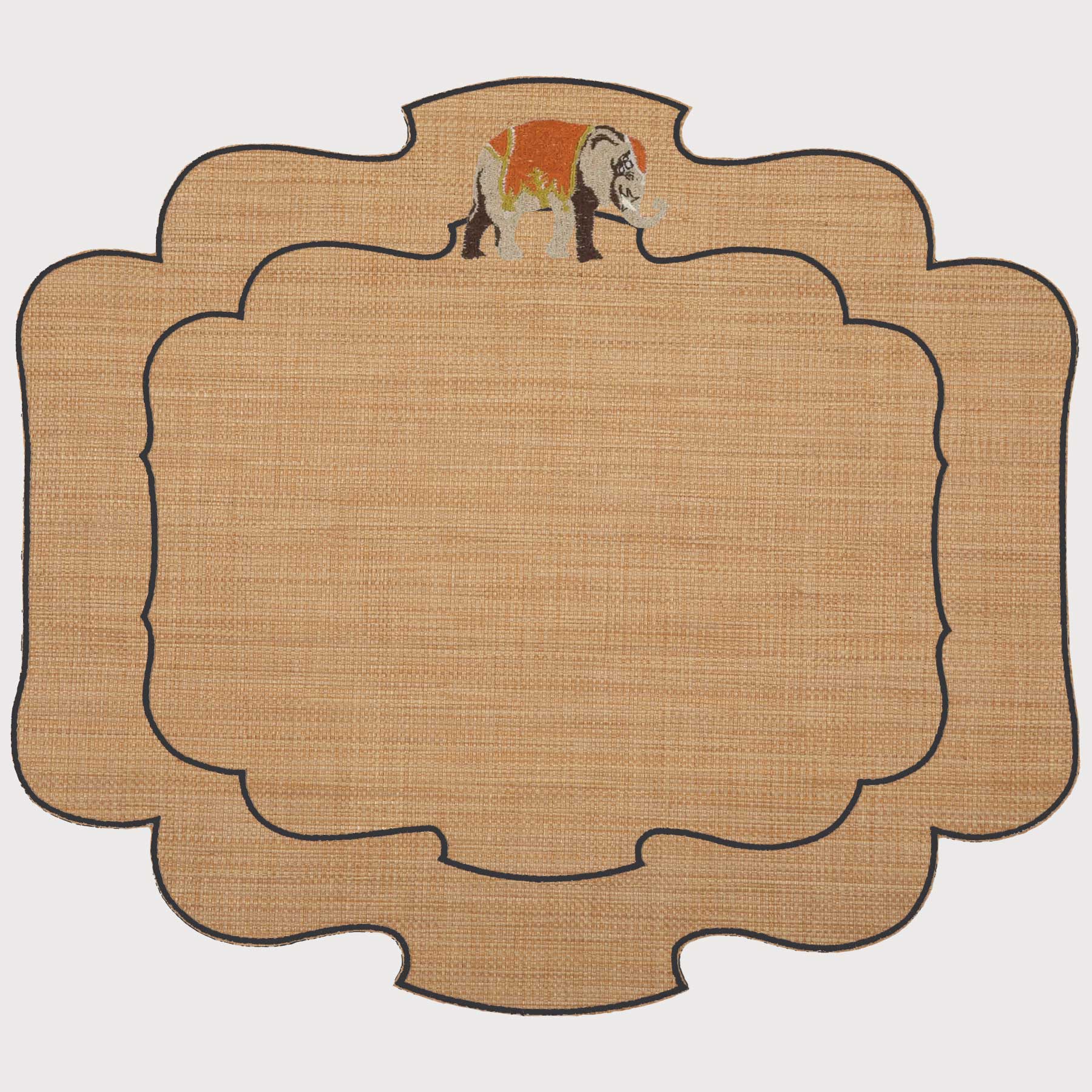 Tovaglietta Parentesi 800 Folk Elephant in Rafia