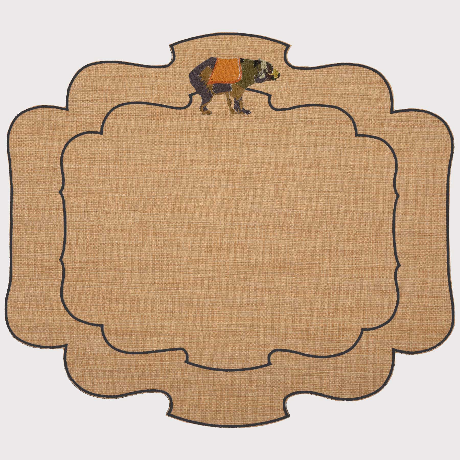 Tovaglietta Parentesi 800 Folk Bear in Rafia