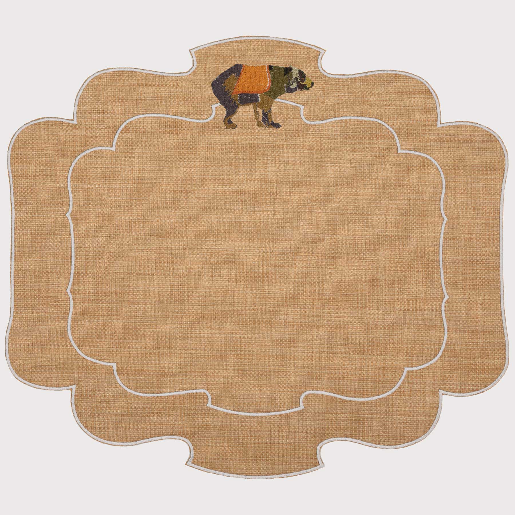 Tovaglietta Parentesi 800 Folk Bear in Rafia