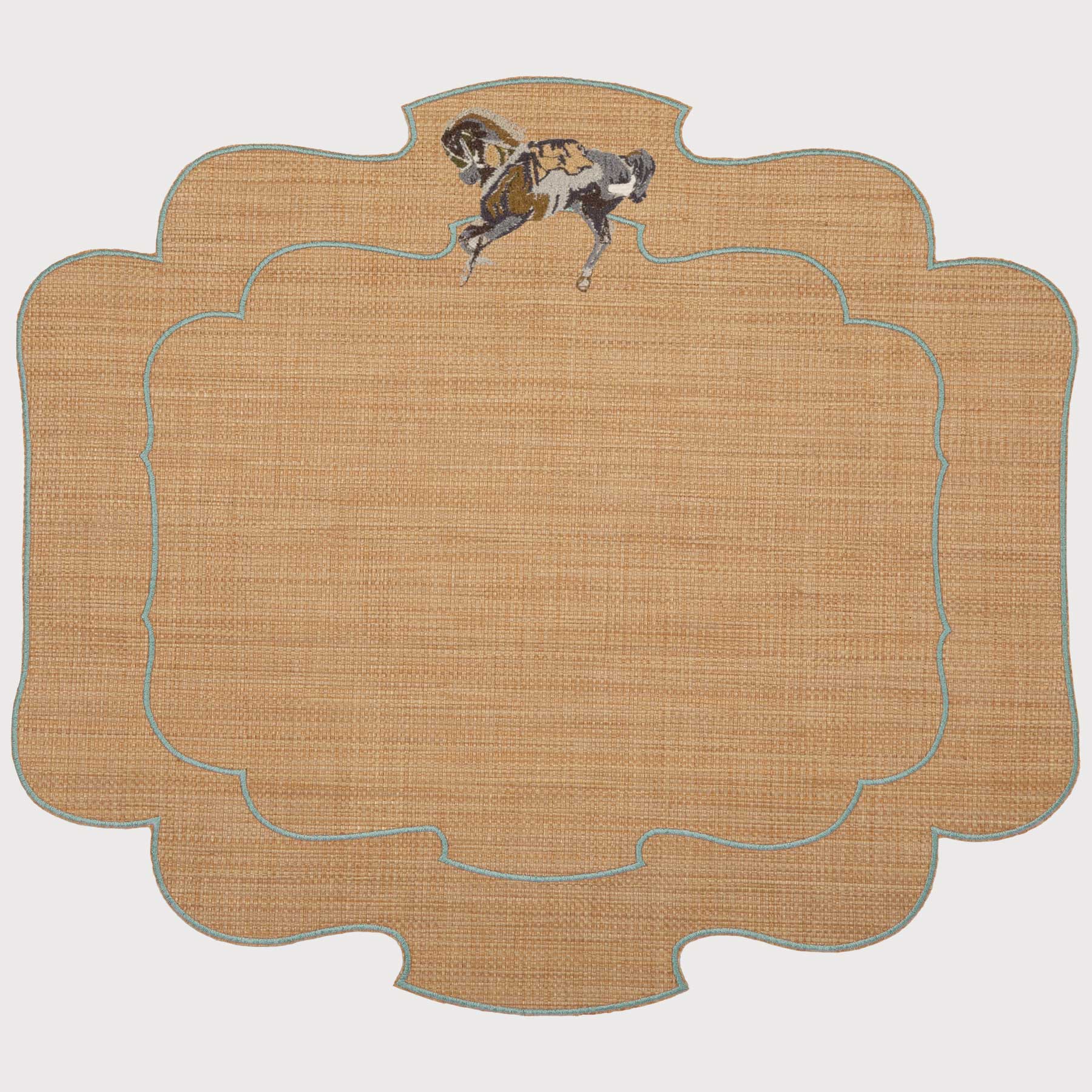 Tovaglietta Parentesi 800 Folk Horse in Rafia