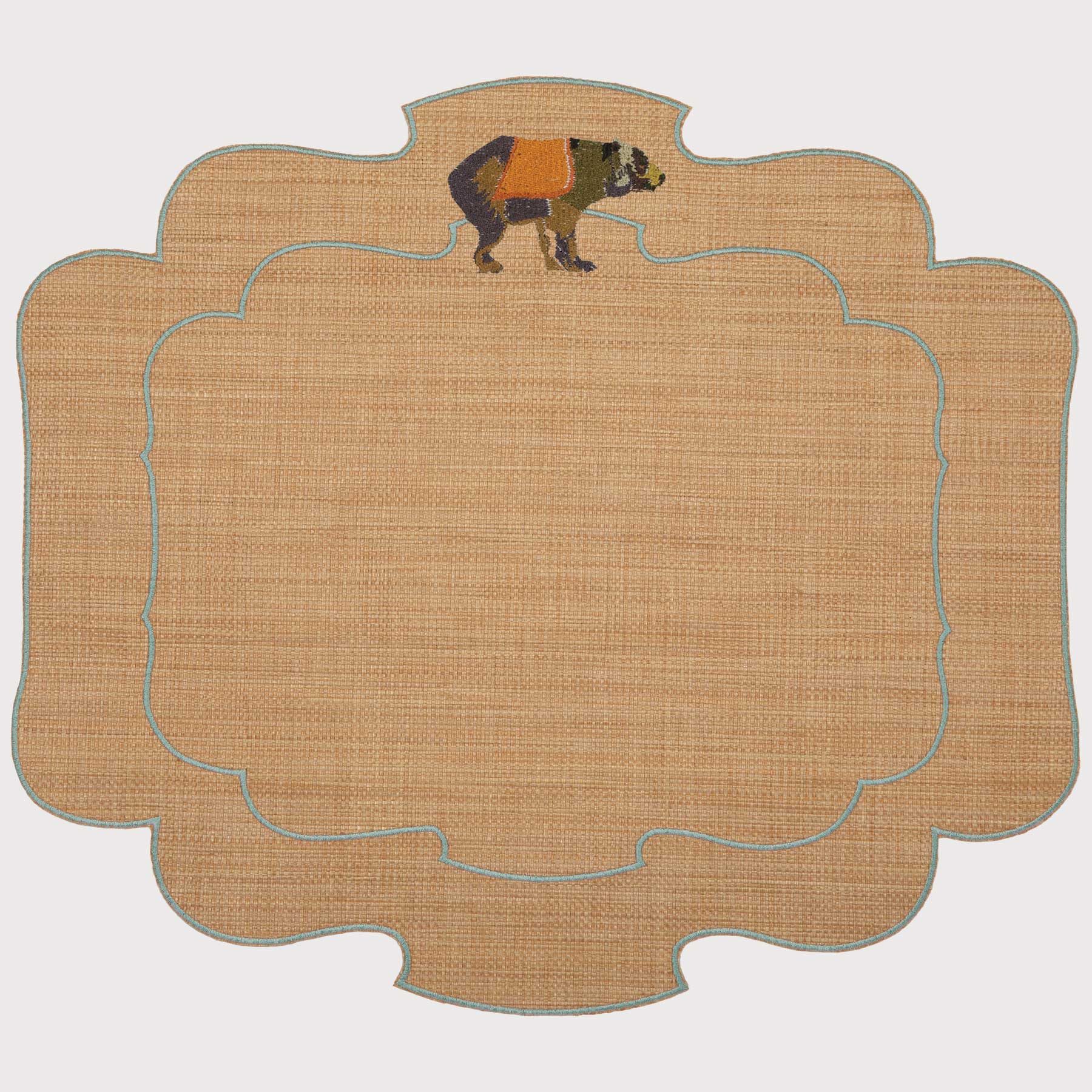 Tovaglietta Parentesi 800 Folk Bear in Rafia