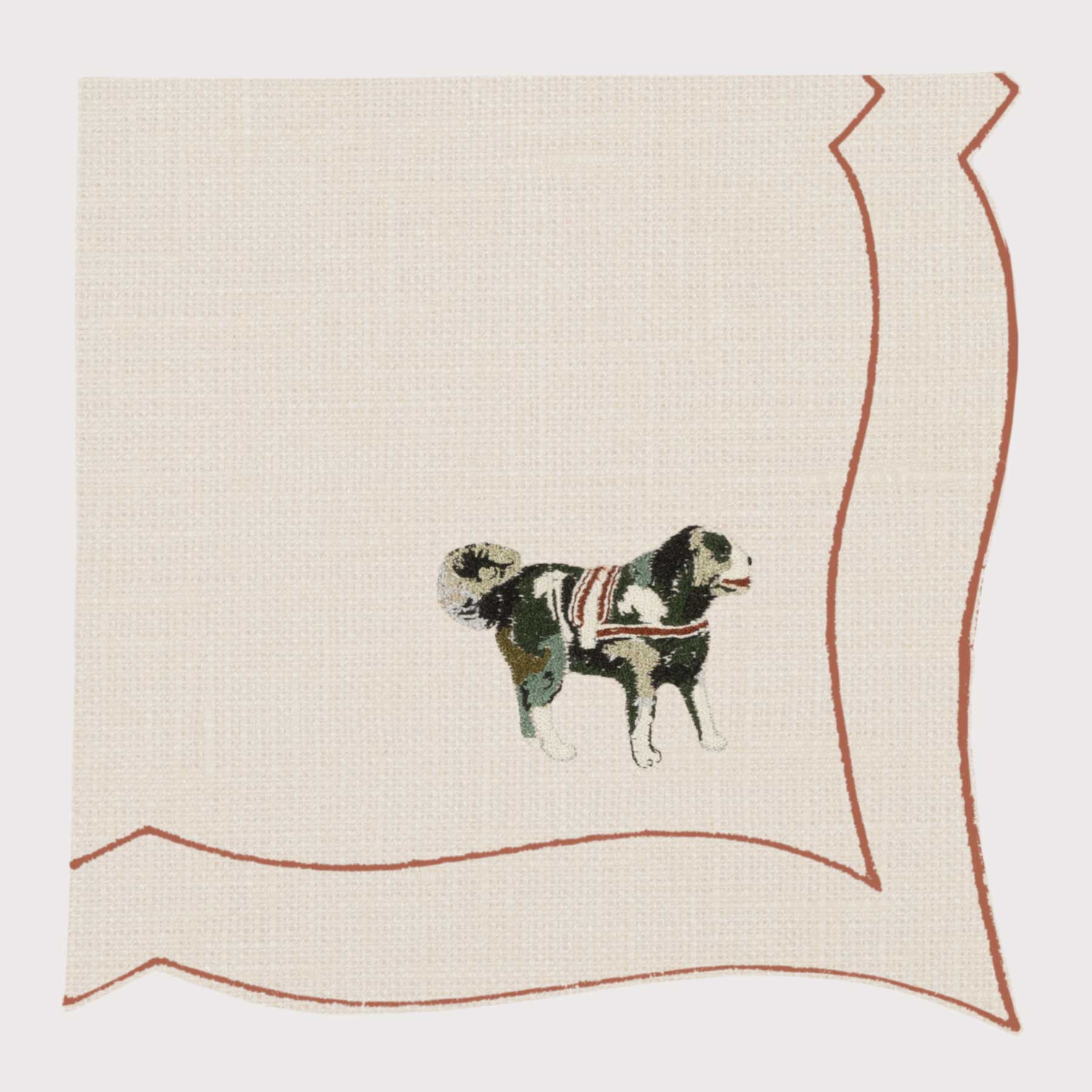 Tovagliolo Parentesi Rectangular Folk St. Bernard