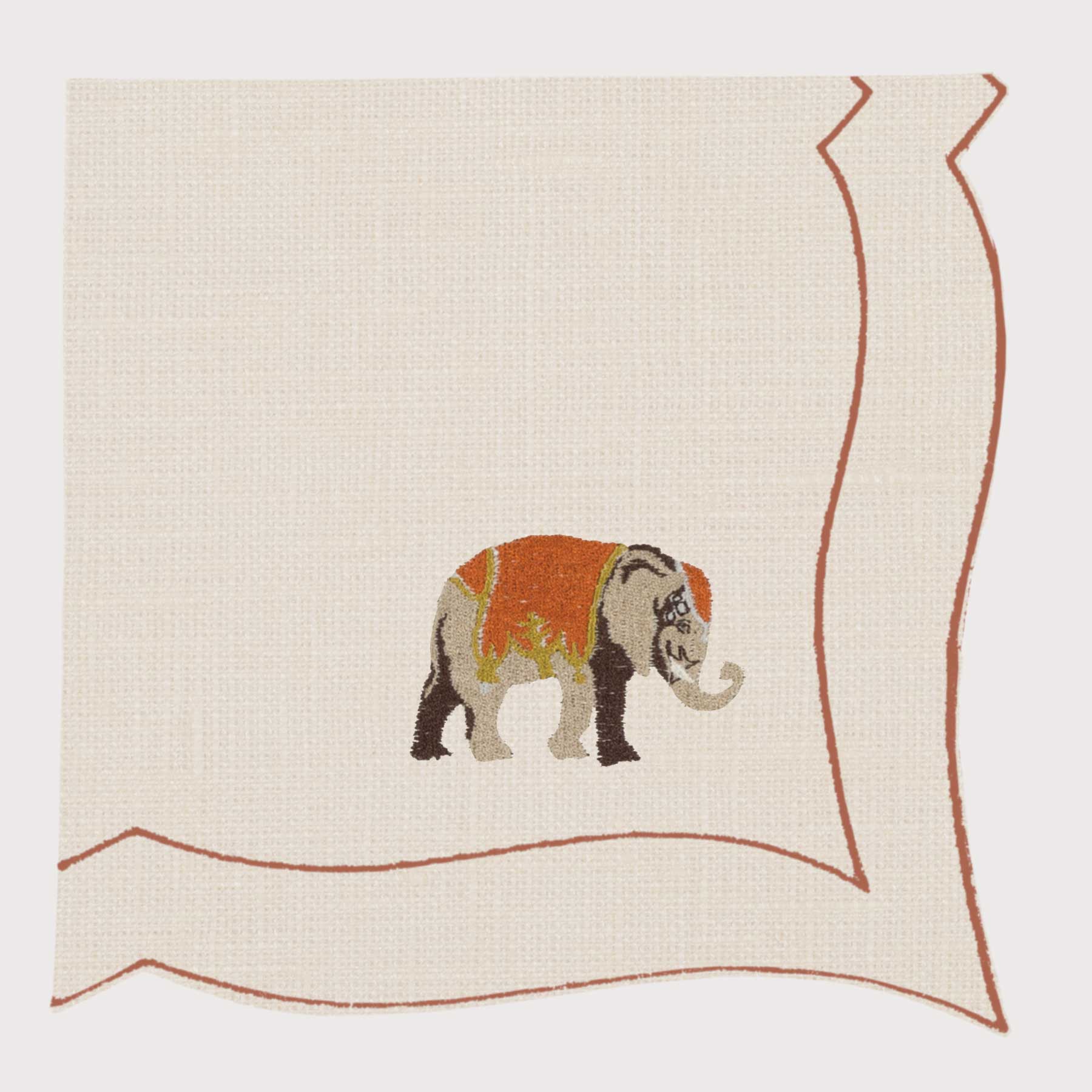 Tovagliolo Parentesi Rectangular Folk Elephant