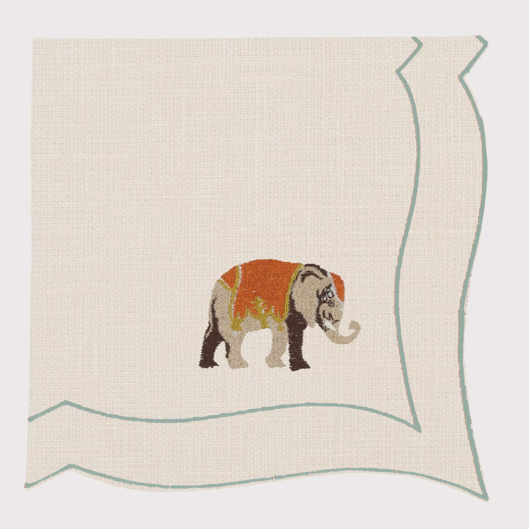 Tovagliolo Parentesi Rectangular Folk Elephant