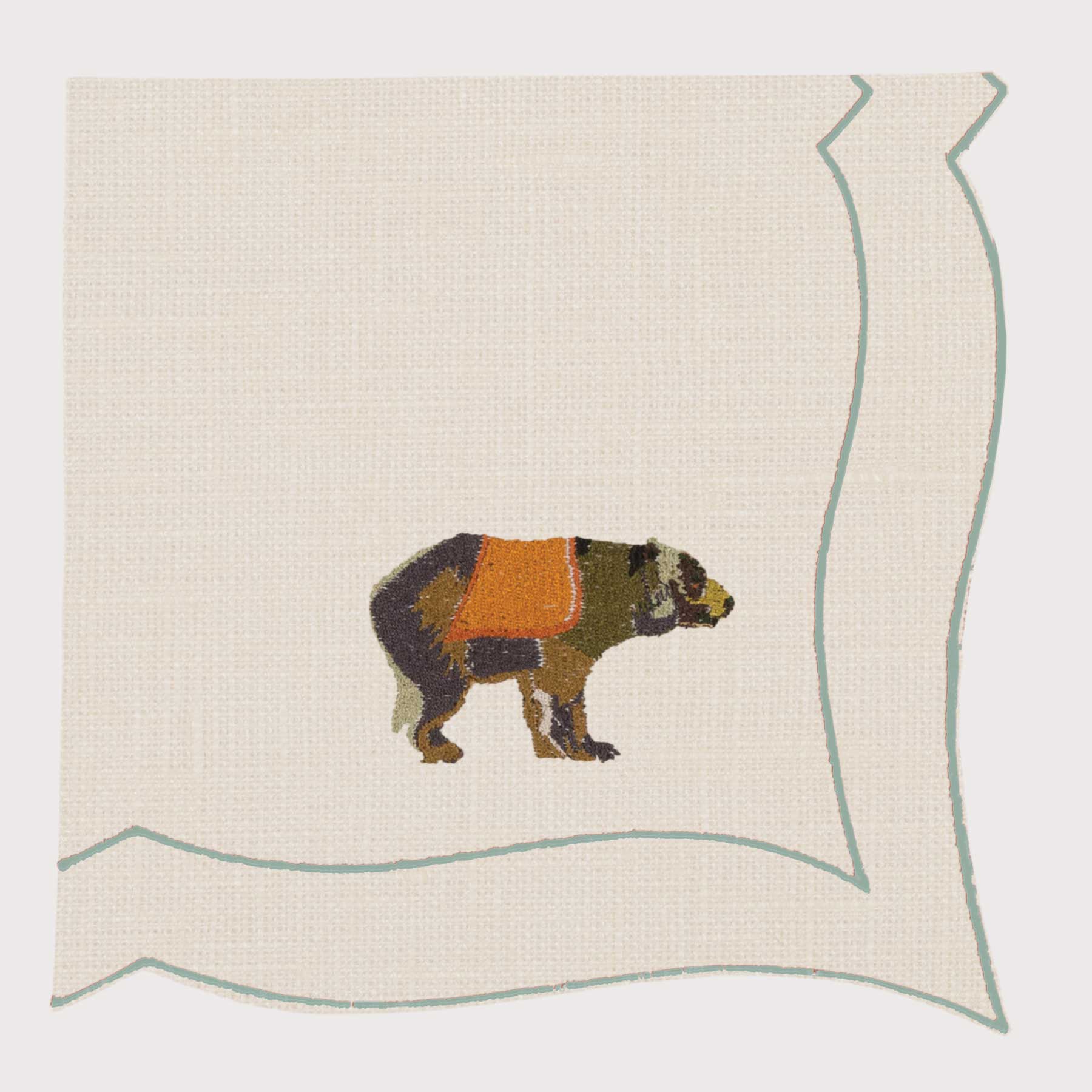 Tovagliolo Parentesi Rectangular Folk Bear