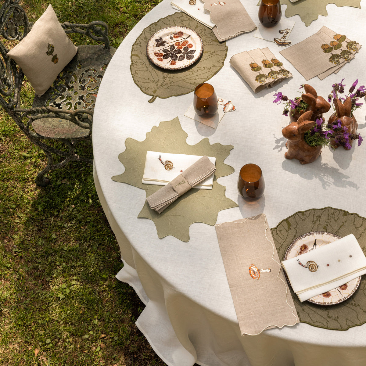 Wild Mushrooms Angelina Napkin Pocket