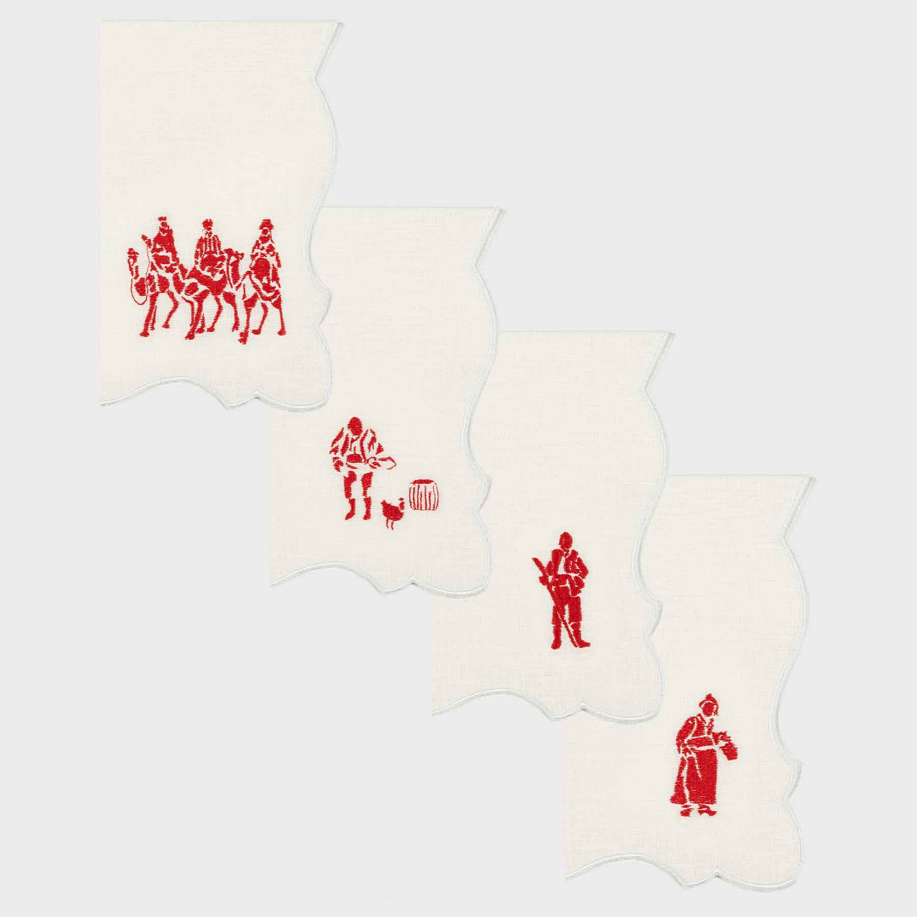 Three Wise Men & Shepherds Angelina Napkin (Set of 4)