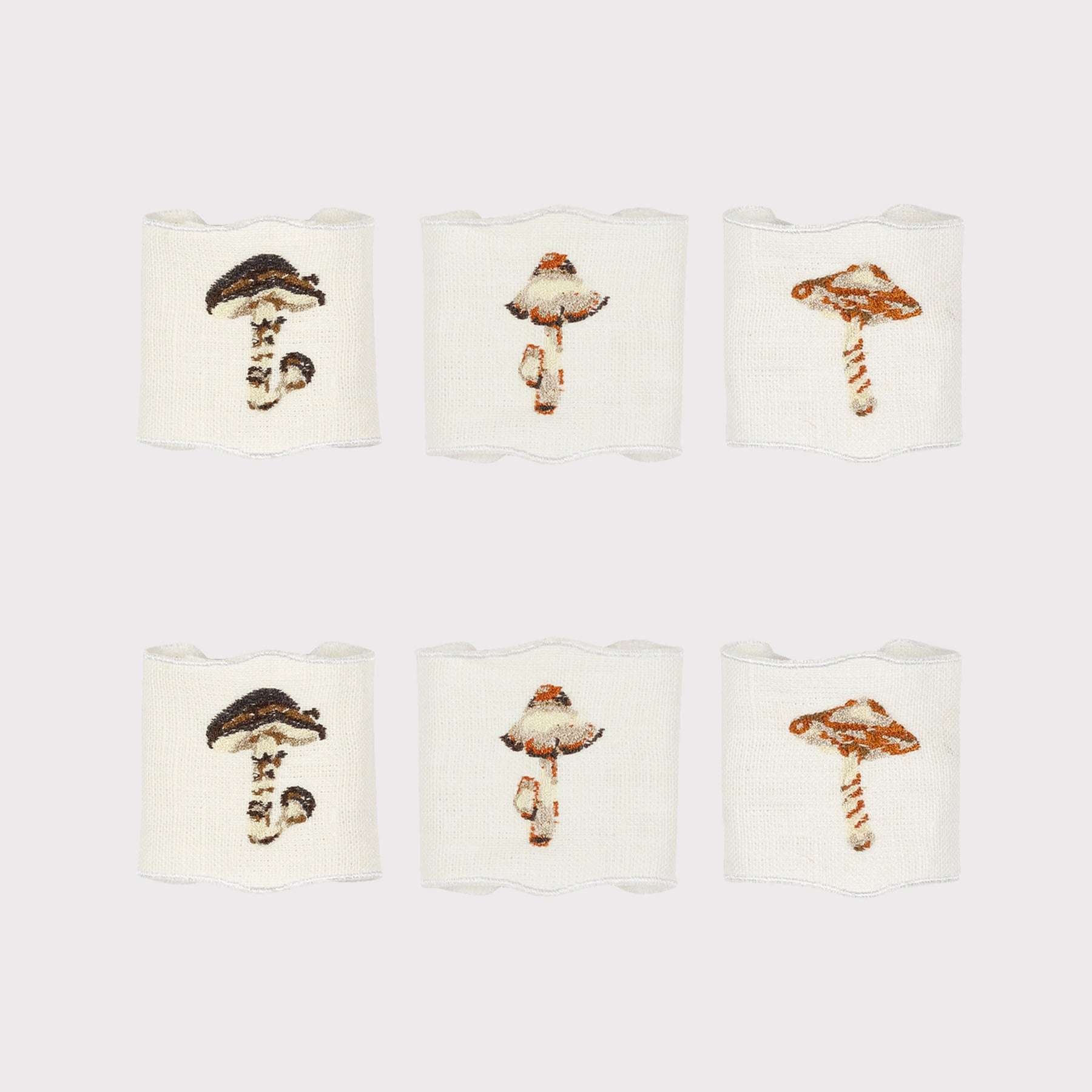 Wild Mushrooms Angelina Napkin Ring (Set of 6)