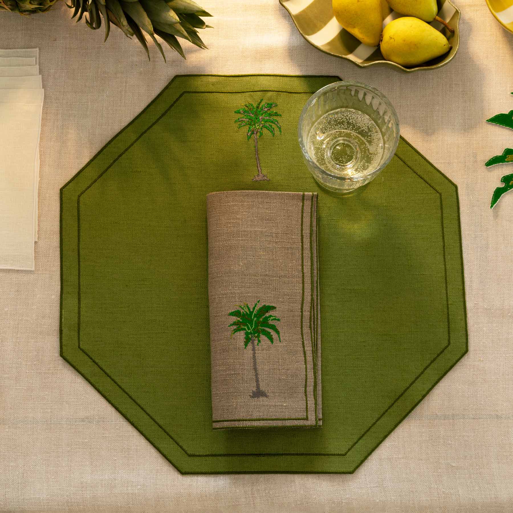 Palm & Papyrus Octagon Placemat (Set of 2)