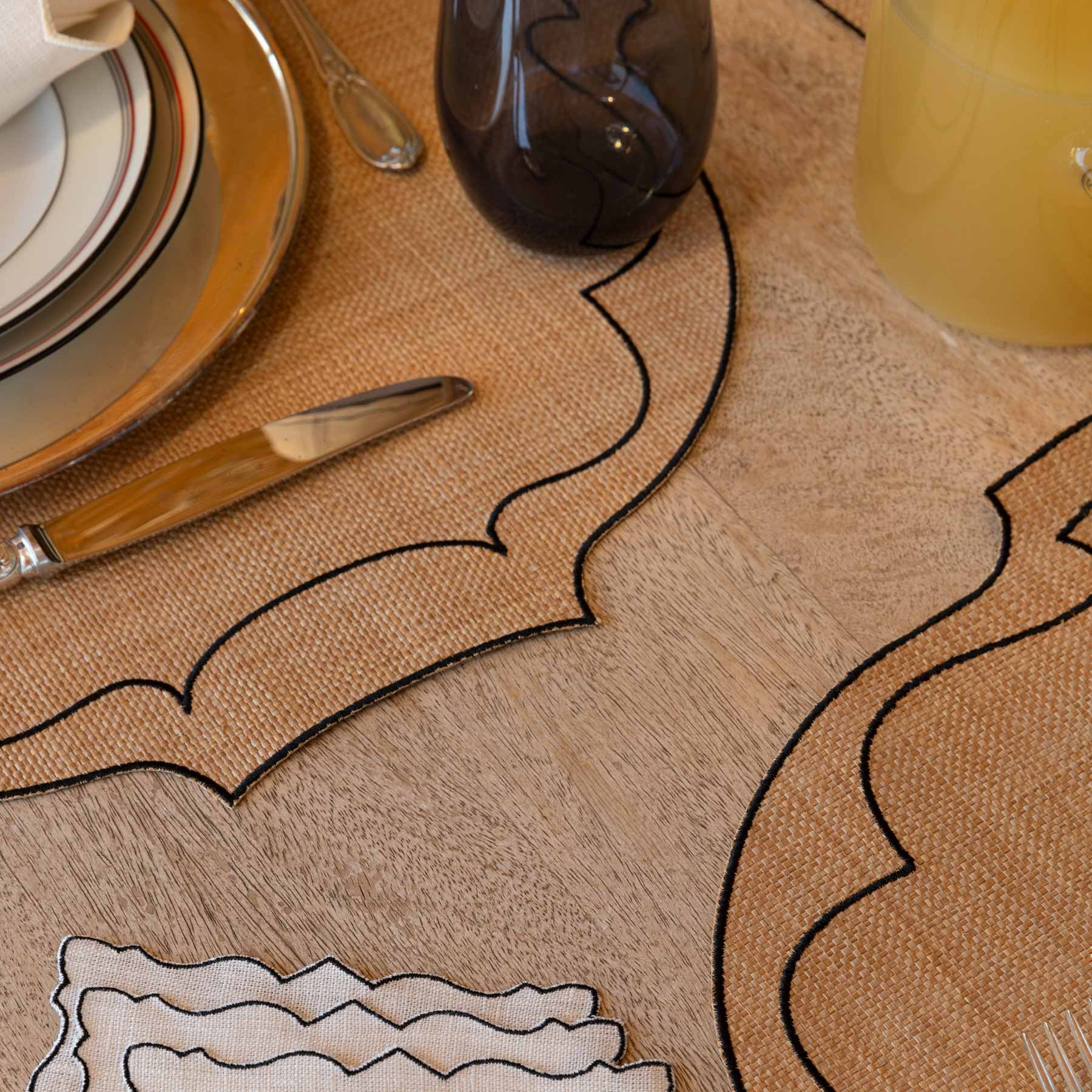 Raffia Parentesi Oval Placemat