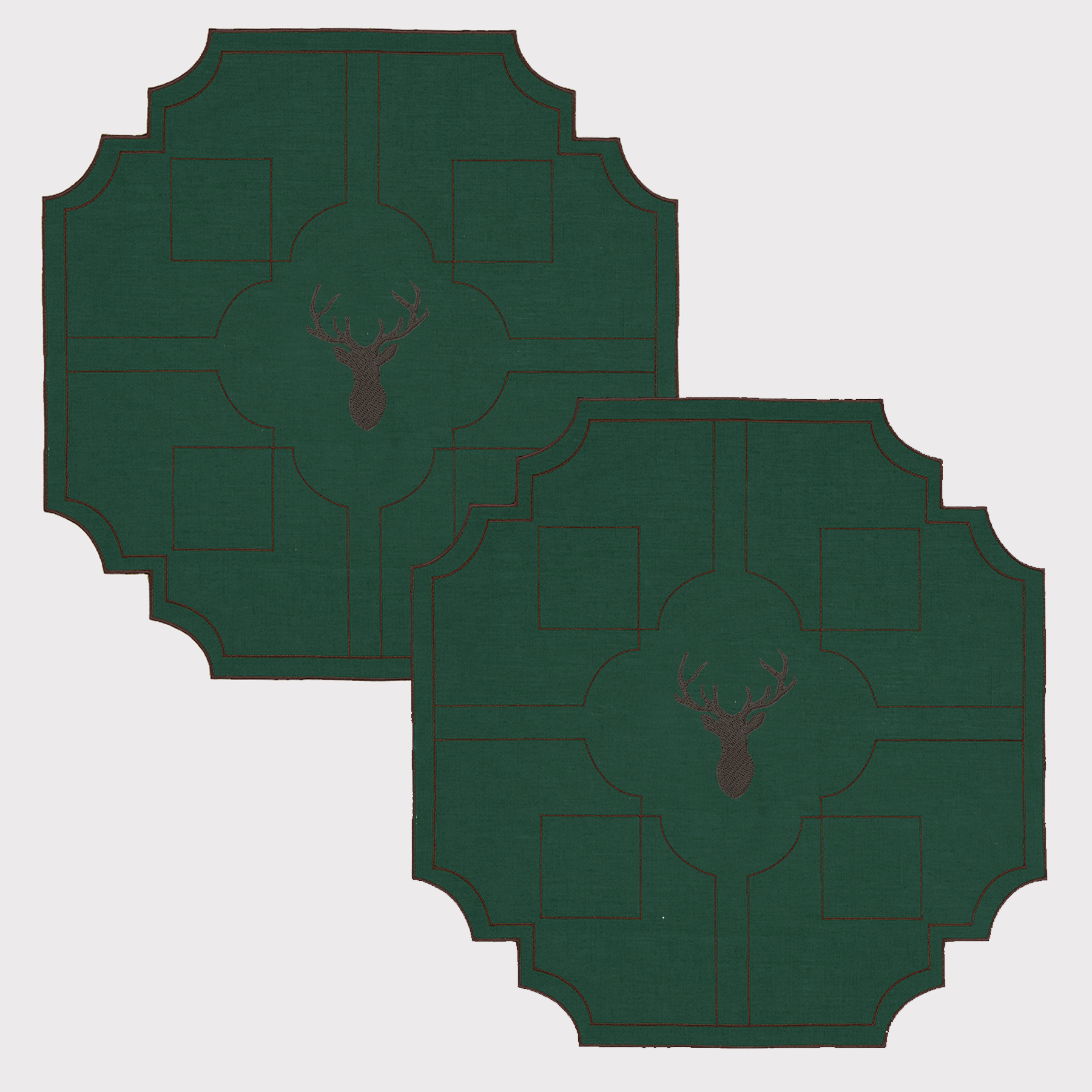 Mountain Deer Labyrinth Placemat (Set of 2)