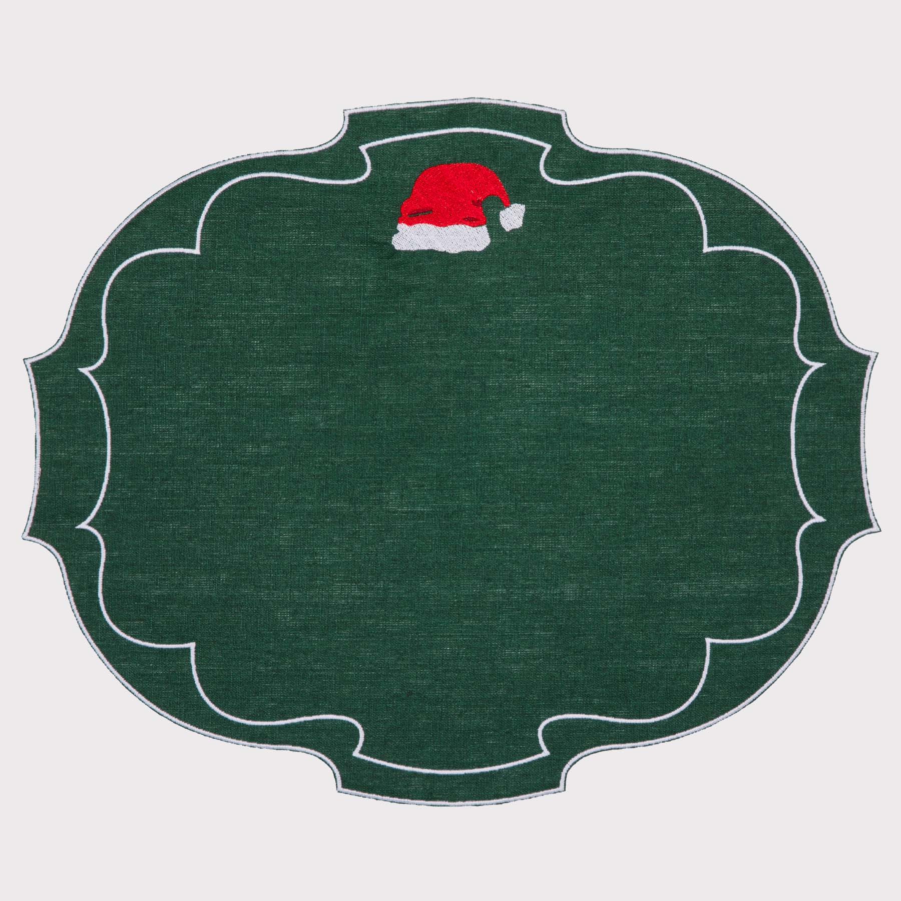 Santa Hat Parentesi Oval Placemat (Set of 2)