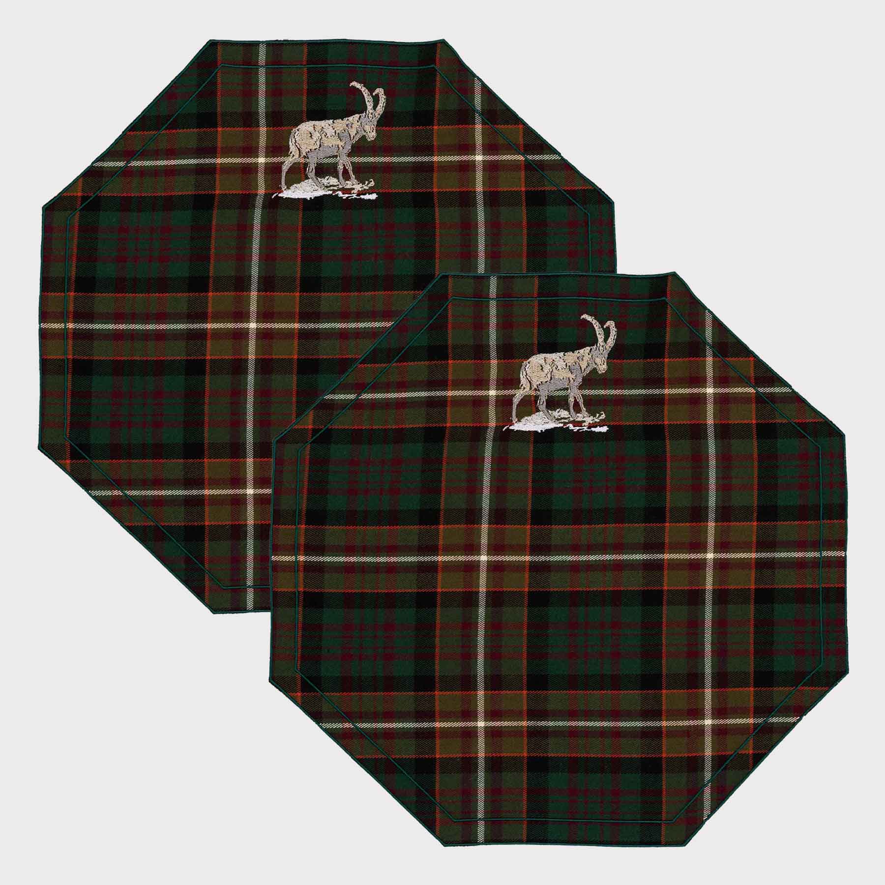 Patterns Mountain Ibex Octagon Placemat (Set of 2)