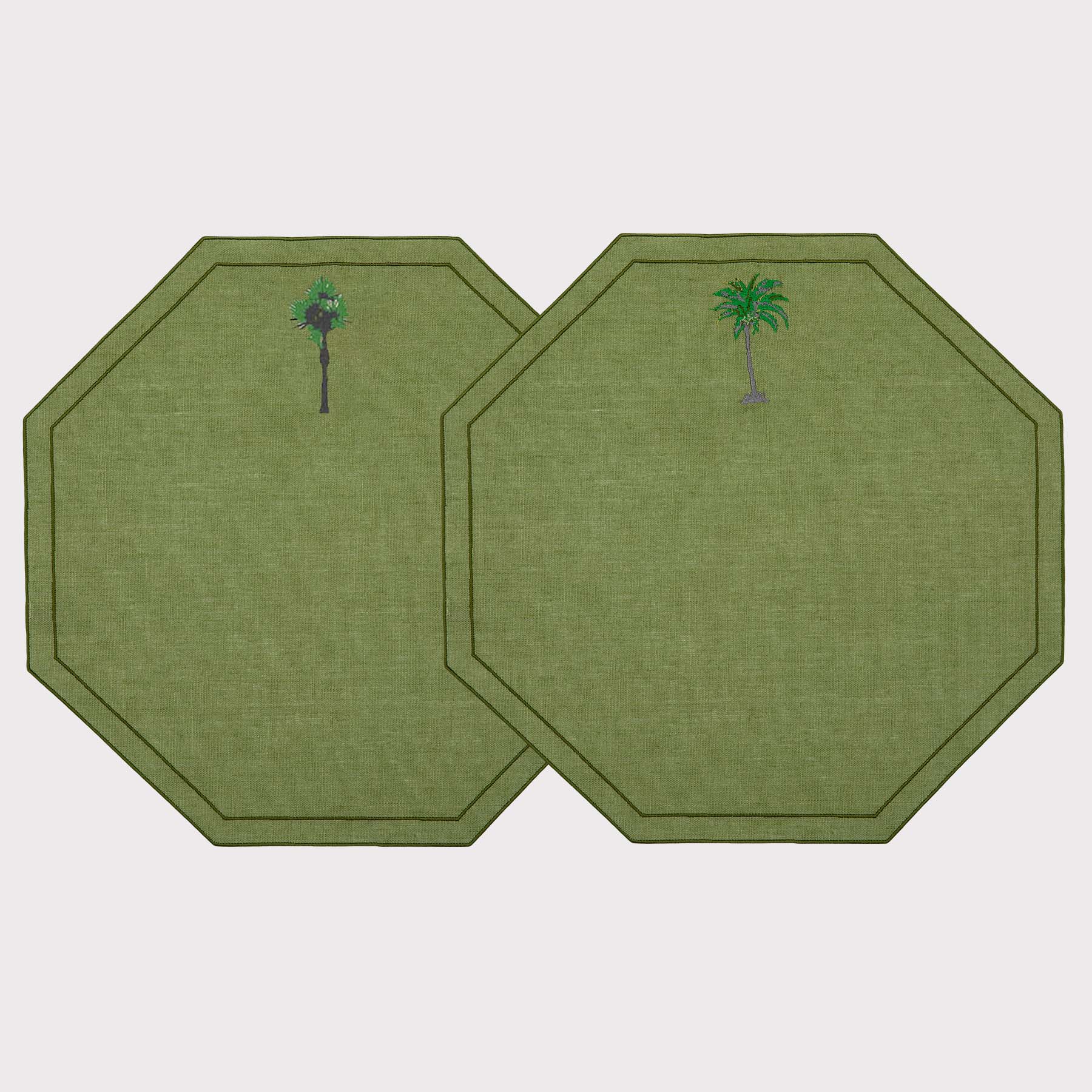Palm & Papyrus Octagon Placemat (Set of 2)