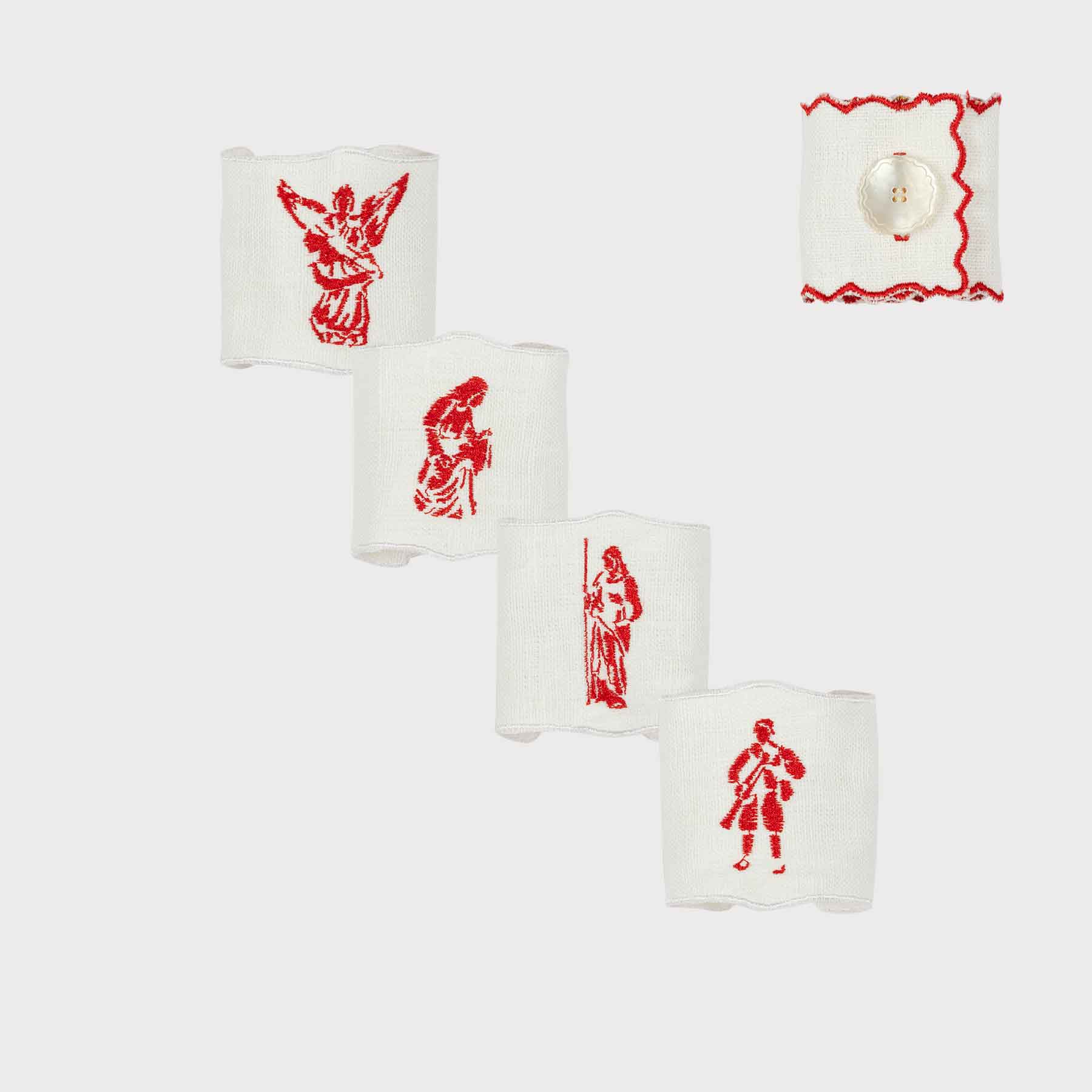 Nativity Scene Angelina Napkin Ring (Set of 4)