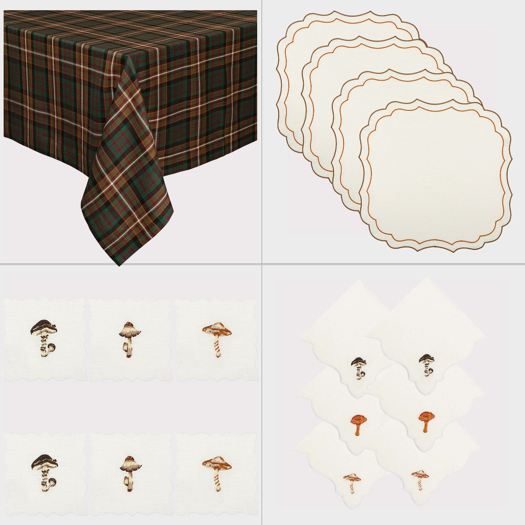 Wild Mushrooms Tablescape