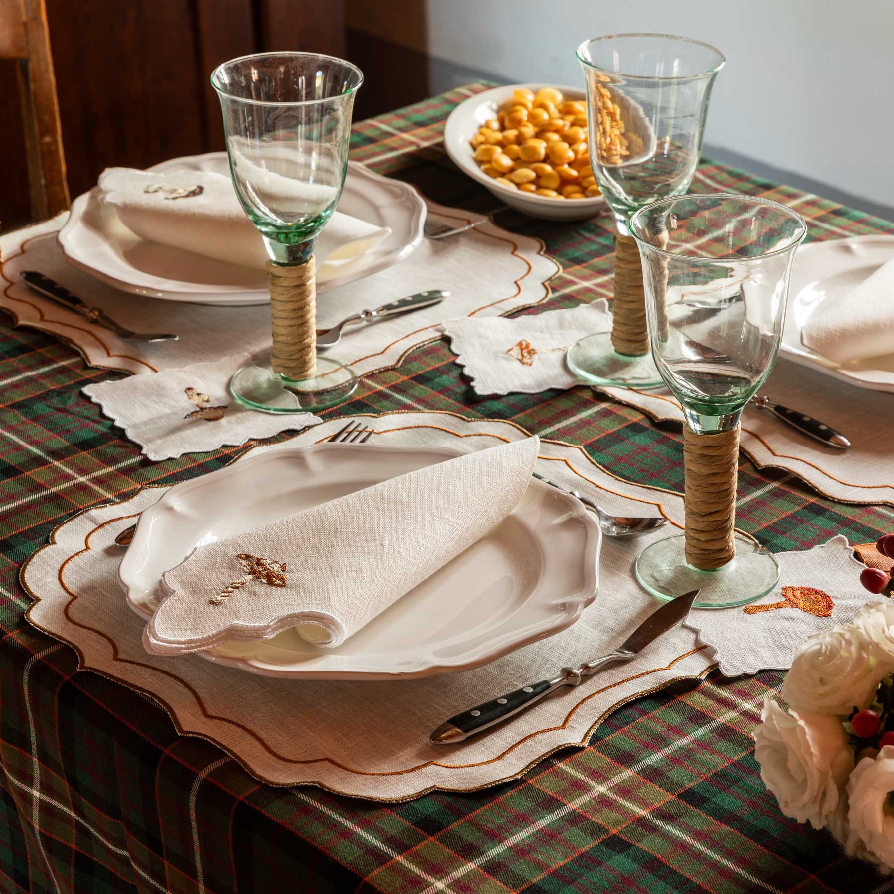Wild Mushrooms Tablescape