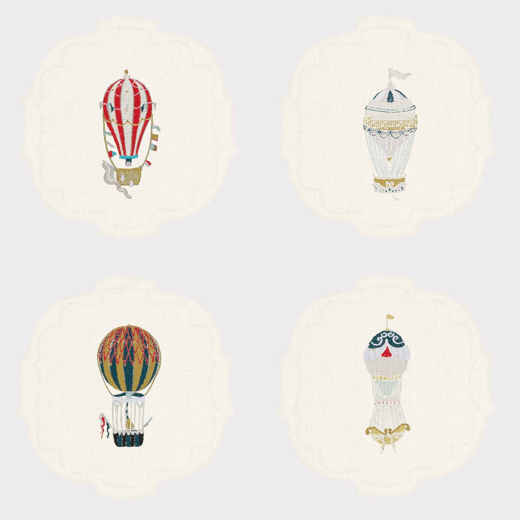 Hot Air Balloon Quadro Coaster (Set of 4)