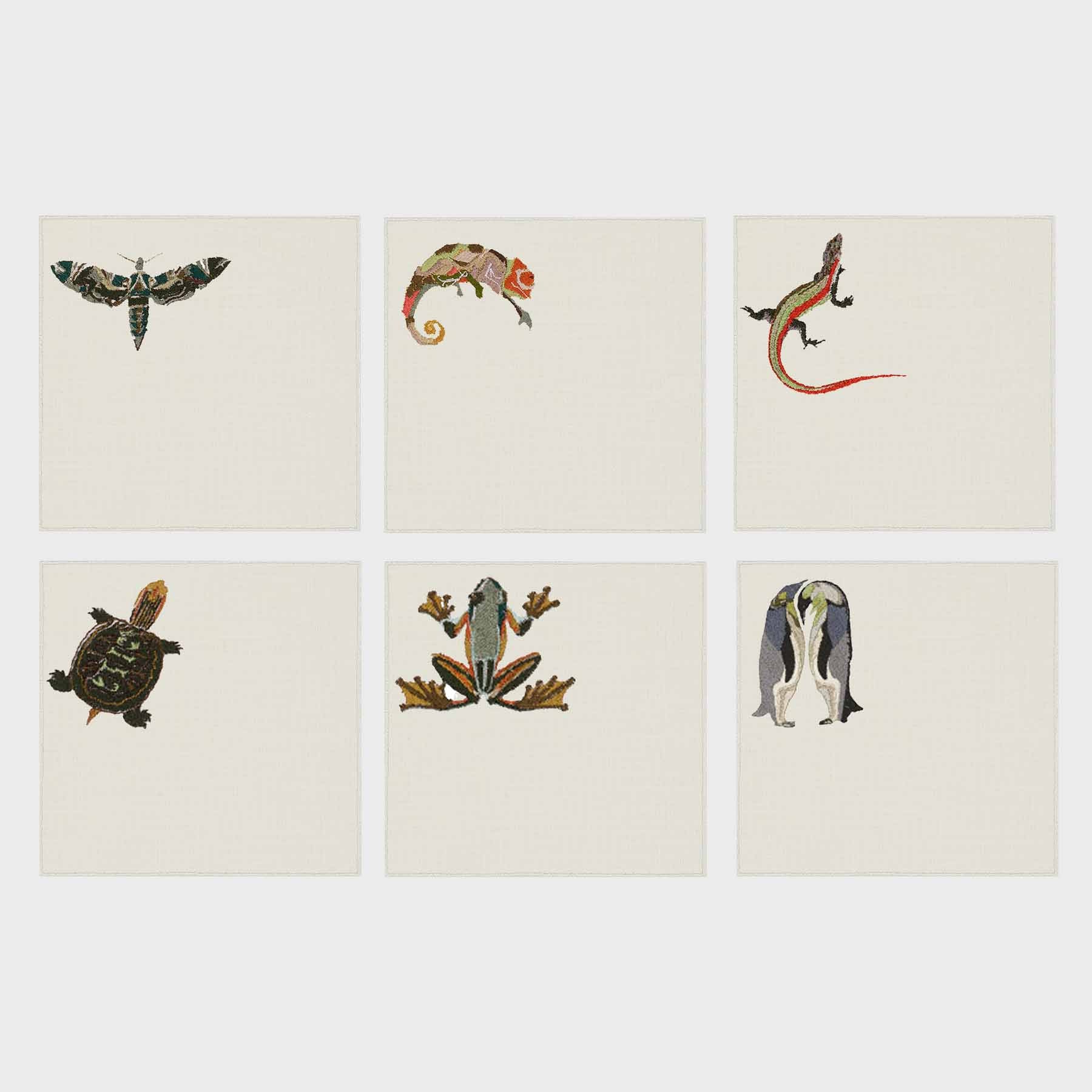 Exotic Animals Quadro Coaster (Set of 6)