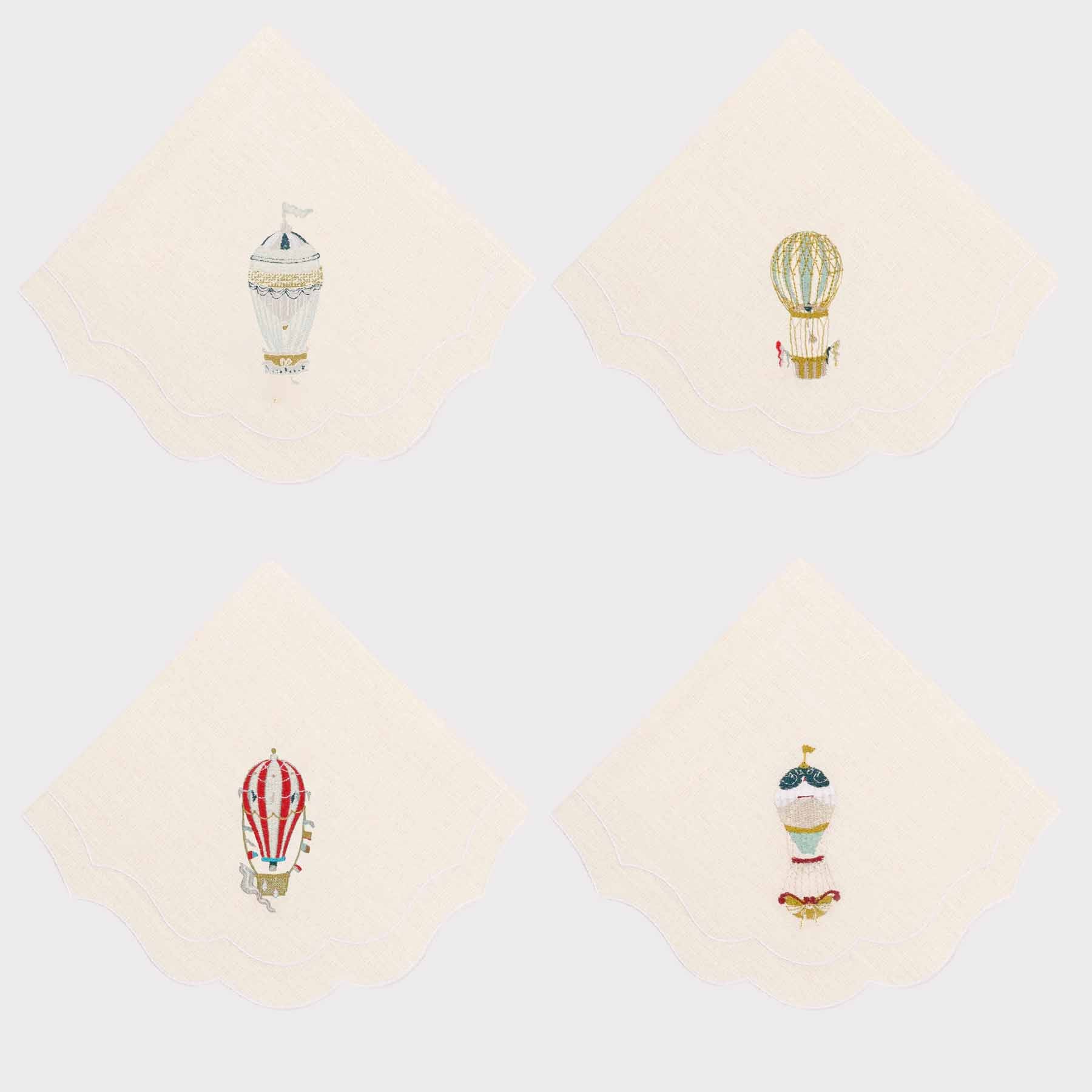 Hot Air Balloon Parentesi Oval Napkin (Set of 4)