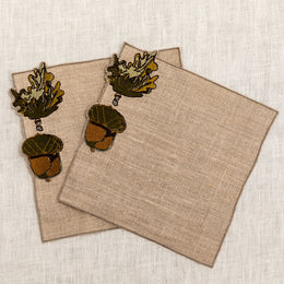 Oak & Acorn Quadro Cocktail Napkin (Set of 2)