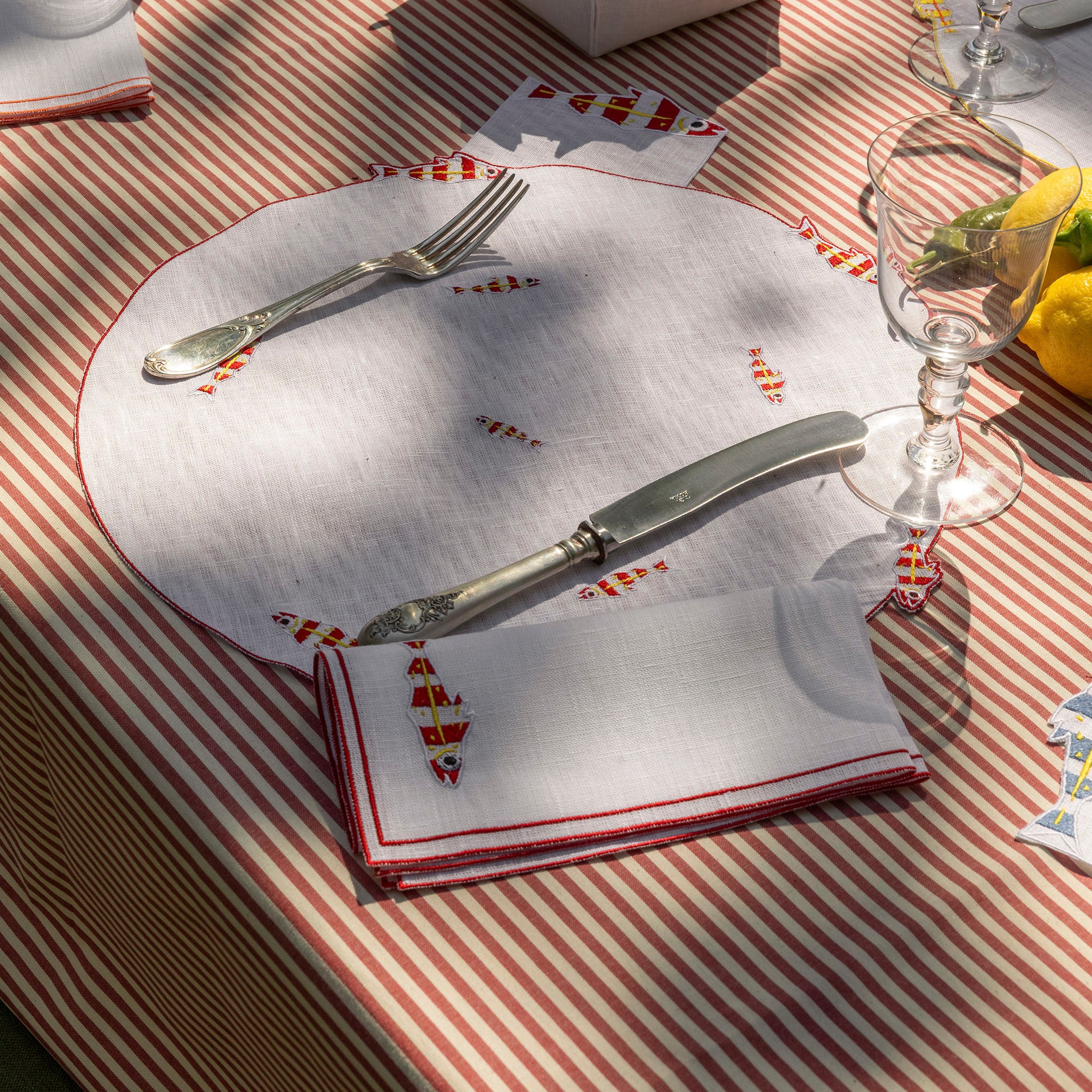 Sardina Doppio Quadro Bicolor Napkin