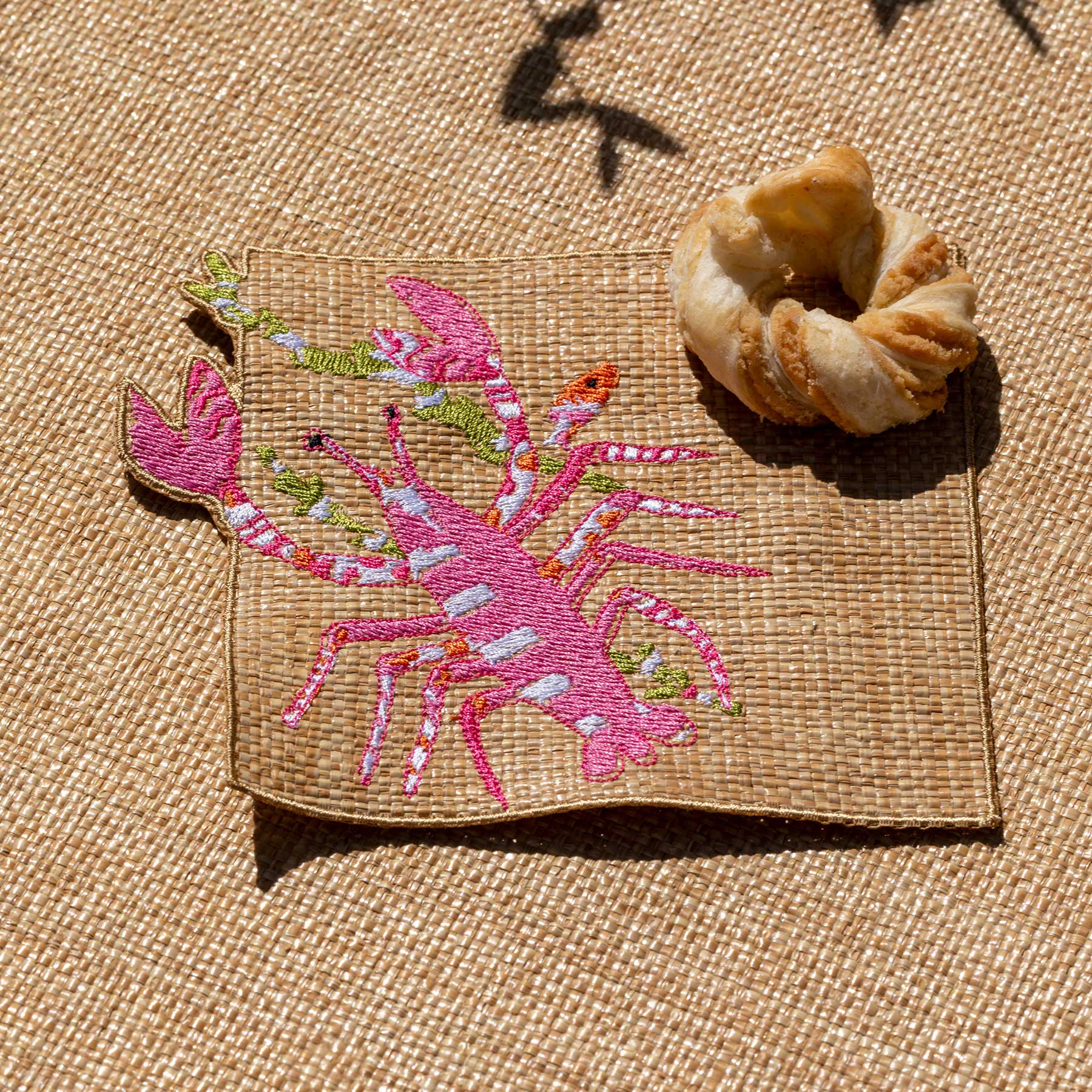 Sottobicchieri Sea Creatures in Rafia (Set di 4)