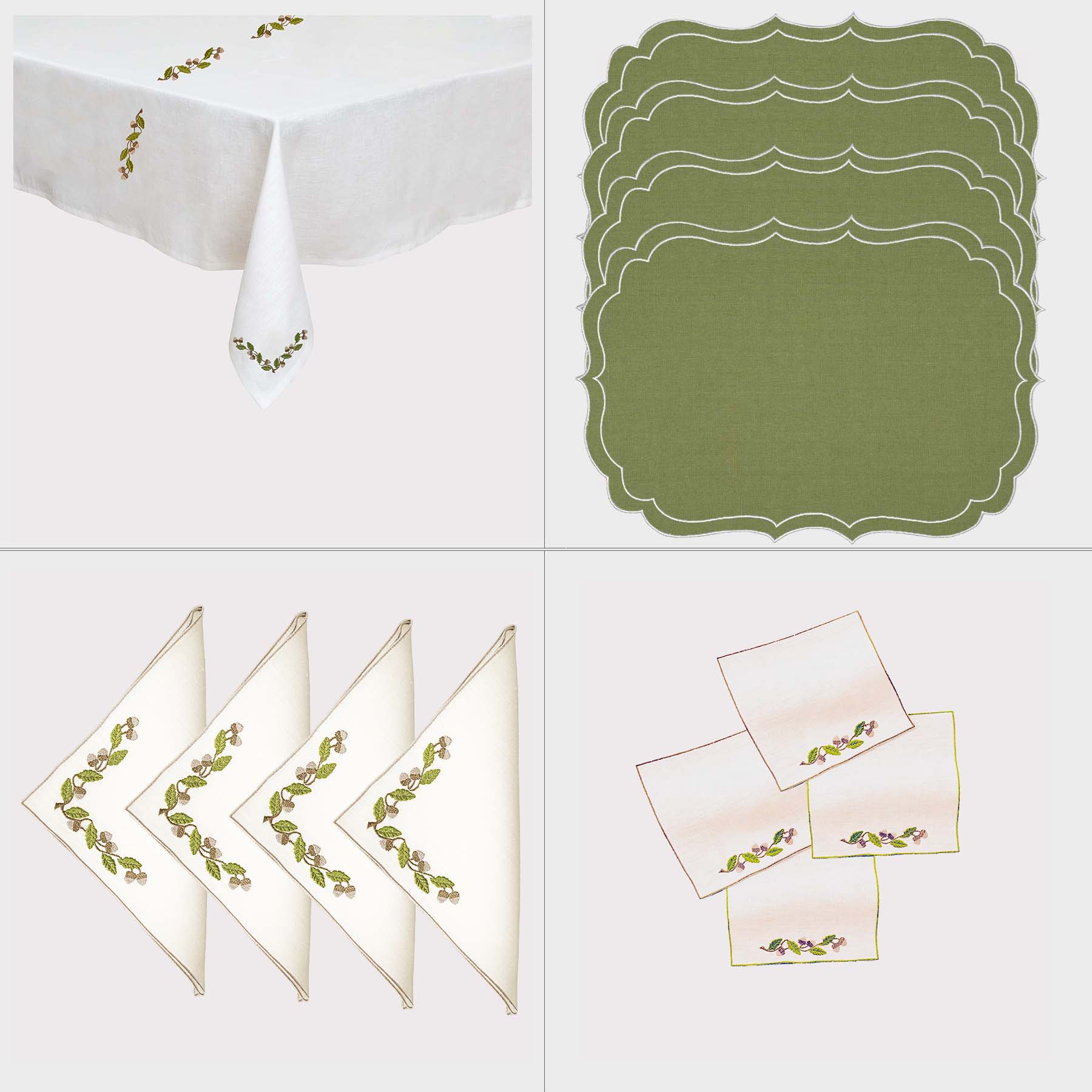 Green Acorn Tablescape