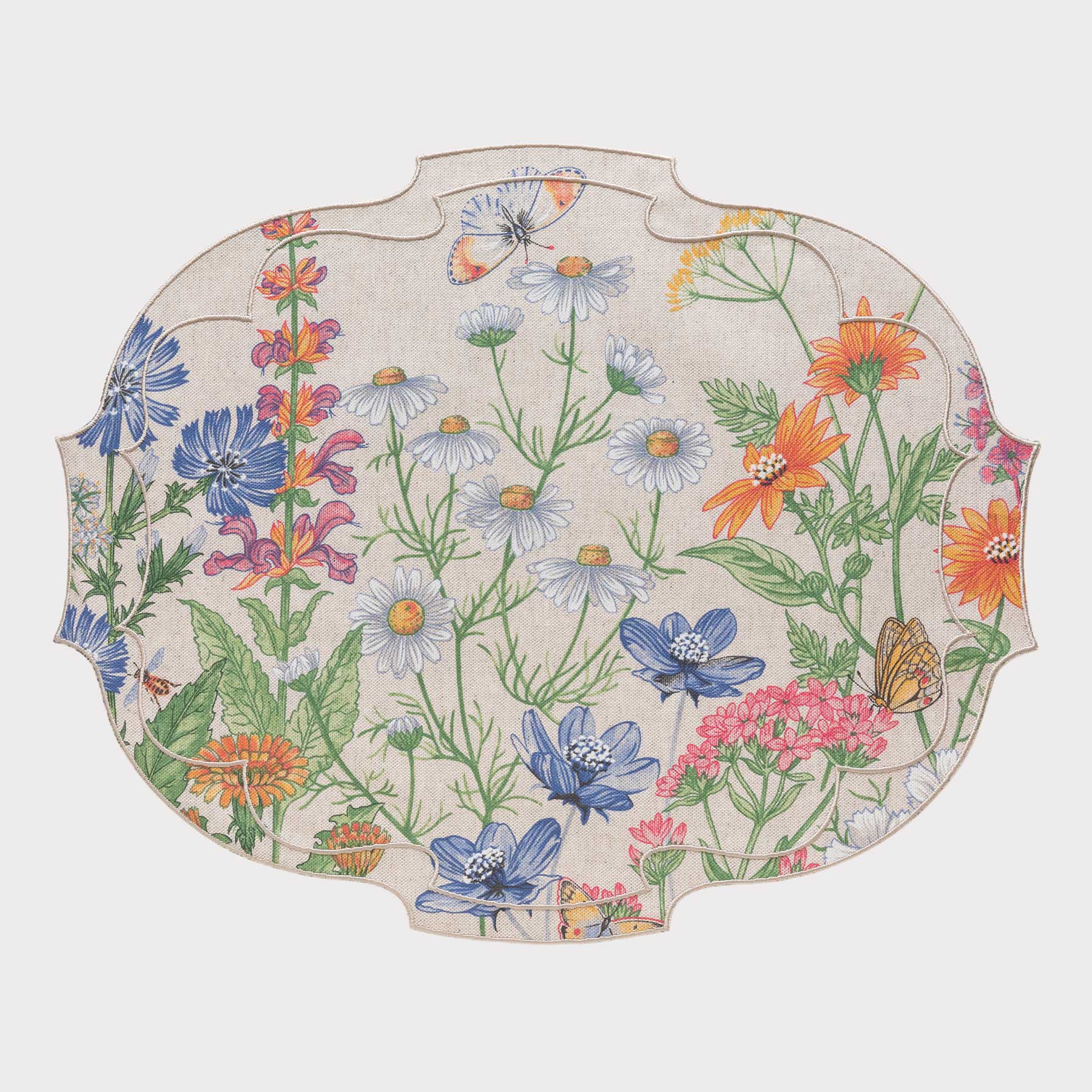 Blooming Flowers Parentesi Oval Placemat