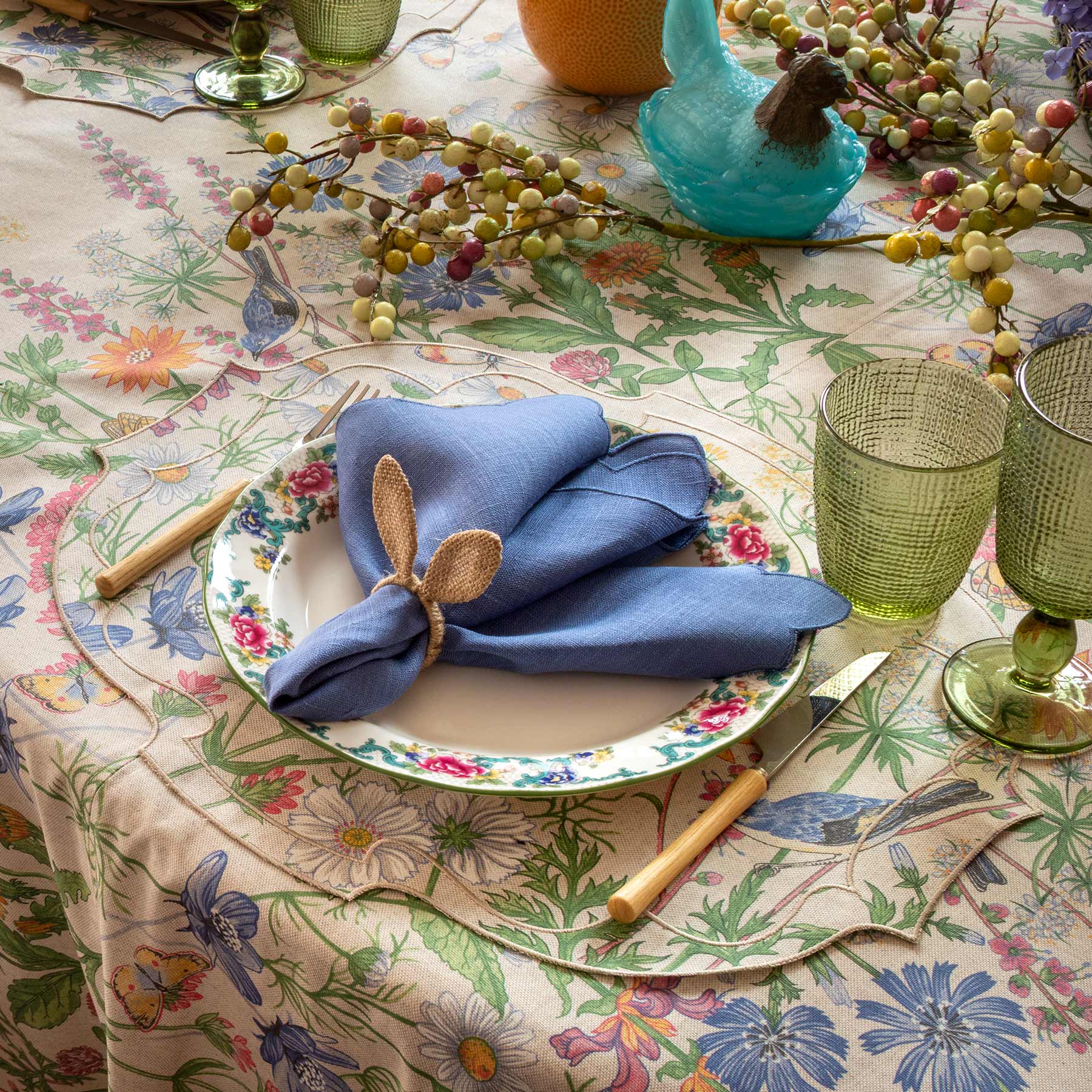 Blooming Flowers Parentesi Oval Placemat