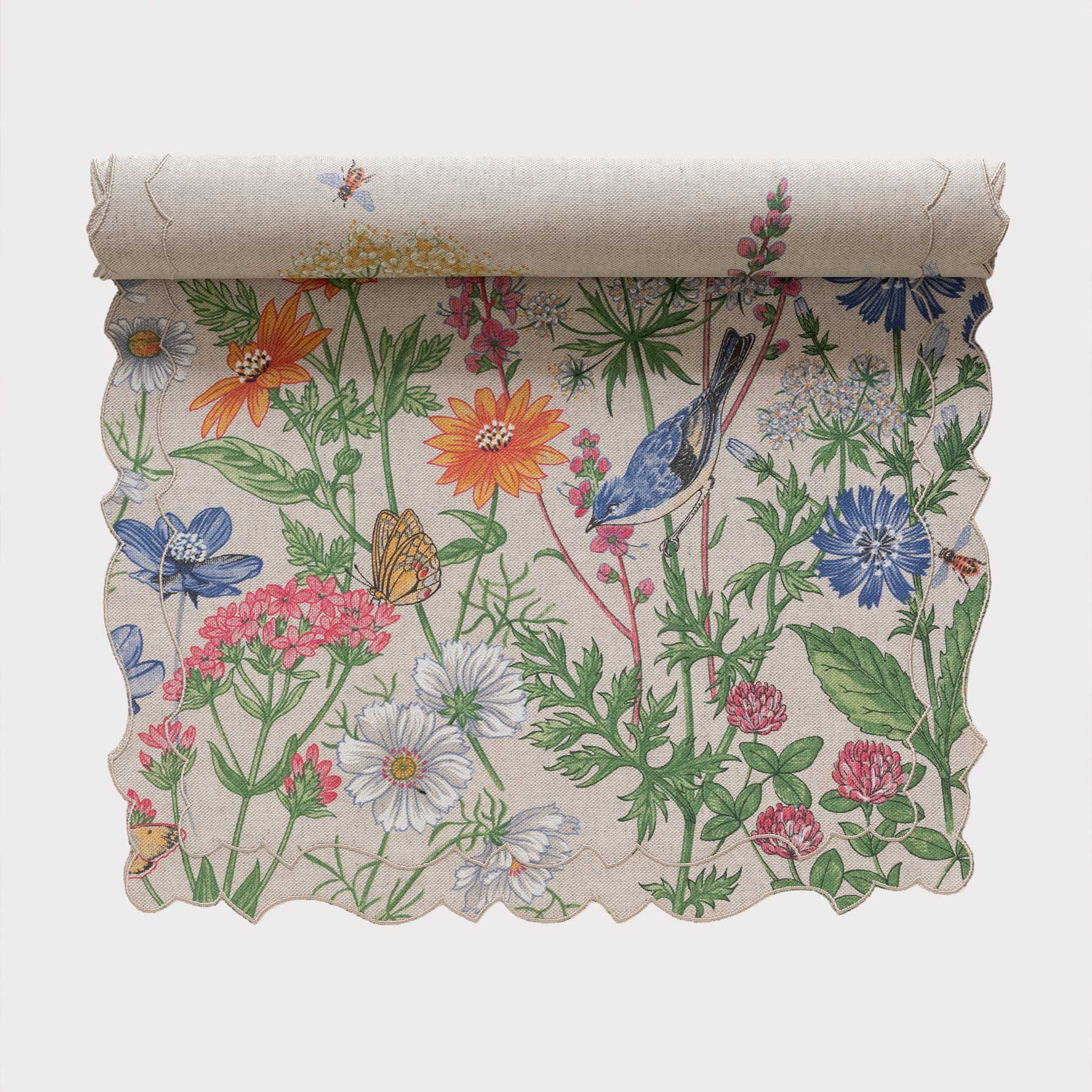 Blooming Flowers Cake Table Runner