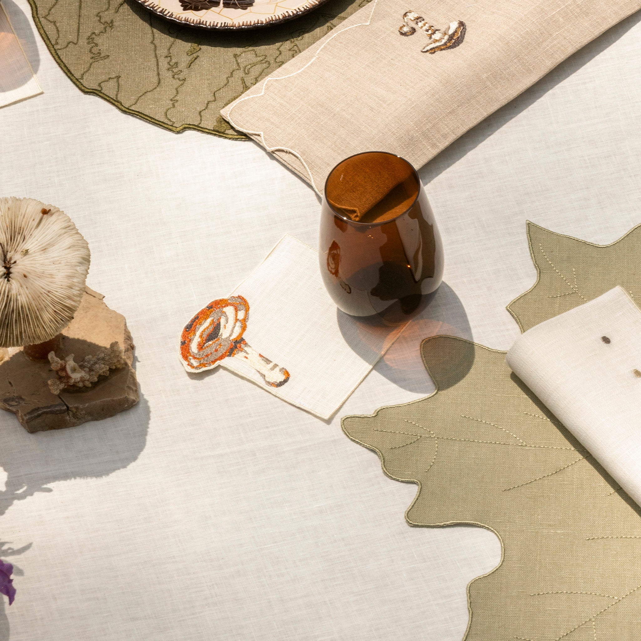 Wild Mushrooms Quadro Coaster (Set of 4)